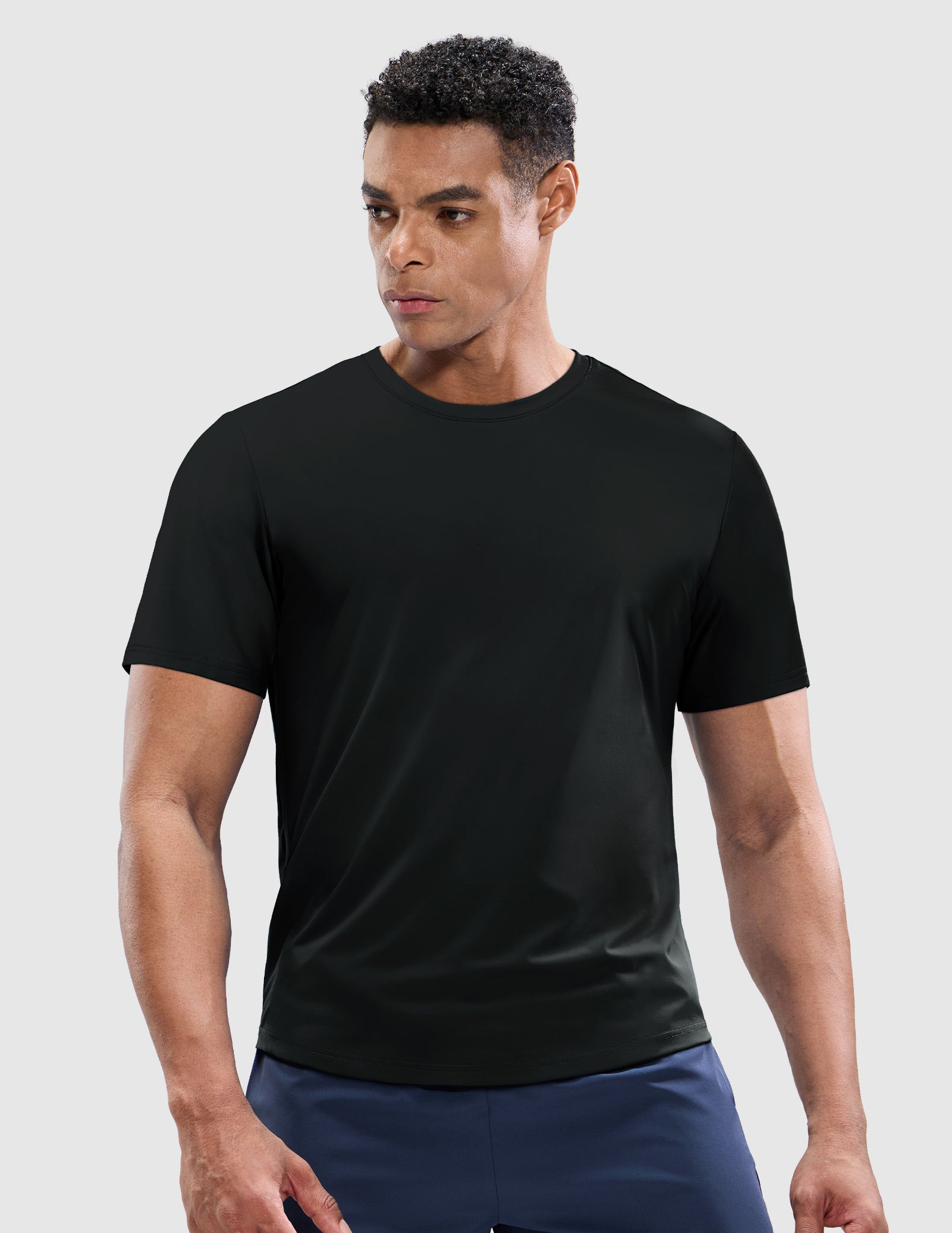 mier-breezerun-men-s-upf-50-running-t-shirt-4-way-stretch-dry-fit-tee image 1