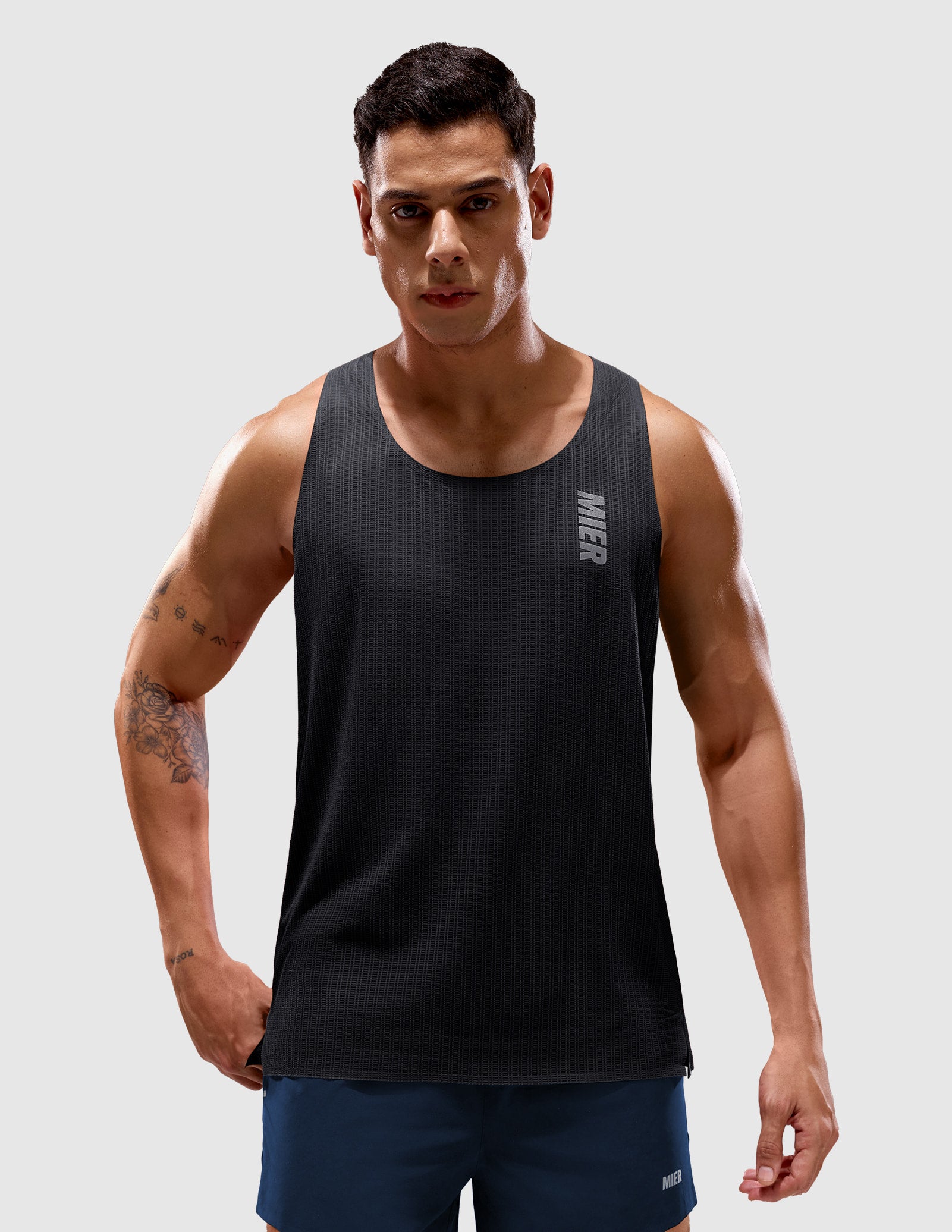 mier-limitless-men-s-running-race-singlet-2-5-oz-ultralight-airmesh-race-tank image 1