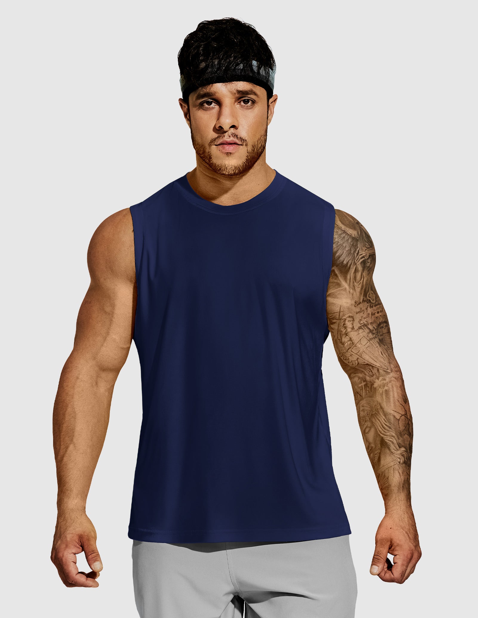 mier-breezerun-men-s-sleeveless-workout-tank-top-quick-dry-upf-50-4-way-stretch image 1