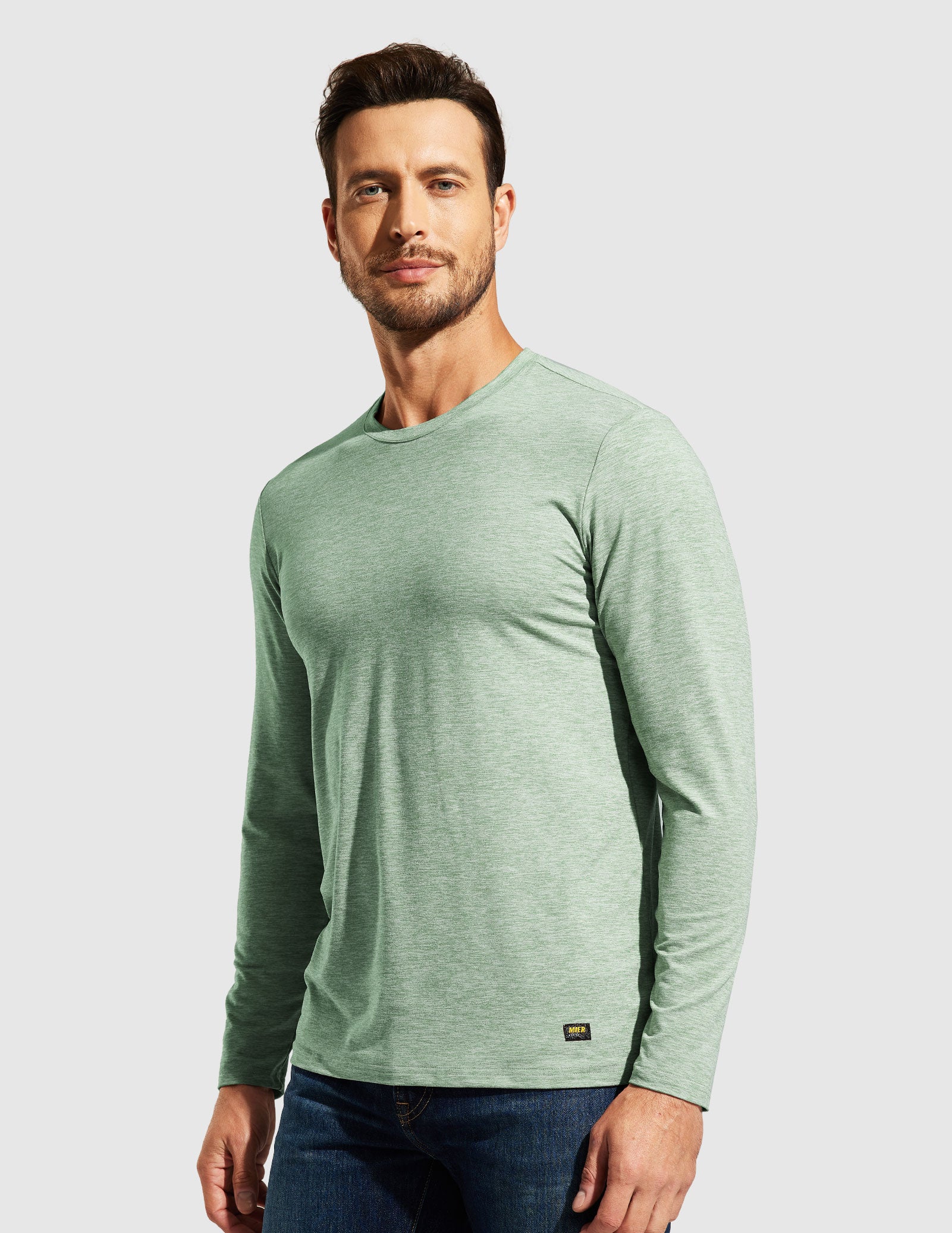 mier-x-sofort-men-s-buttery-soft-long-sleeve-athletic-crew-neck-tee image 3