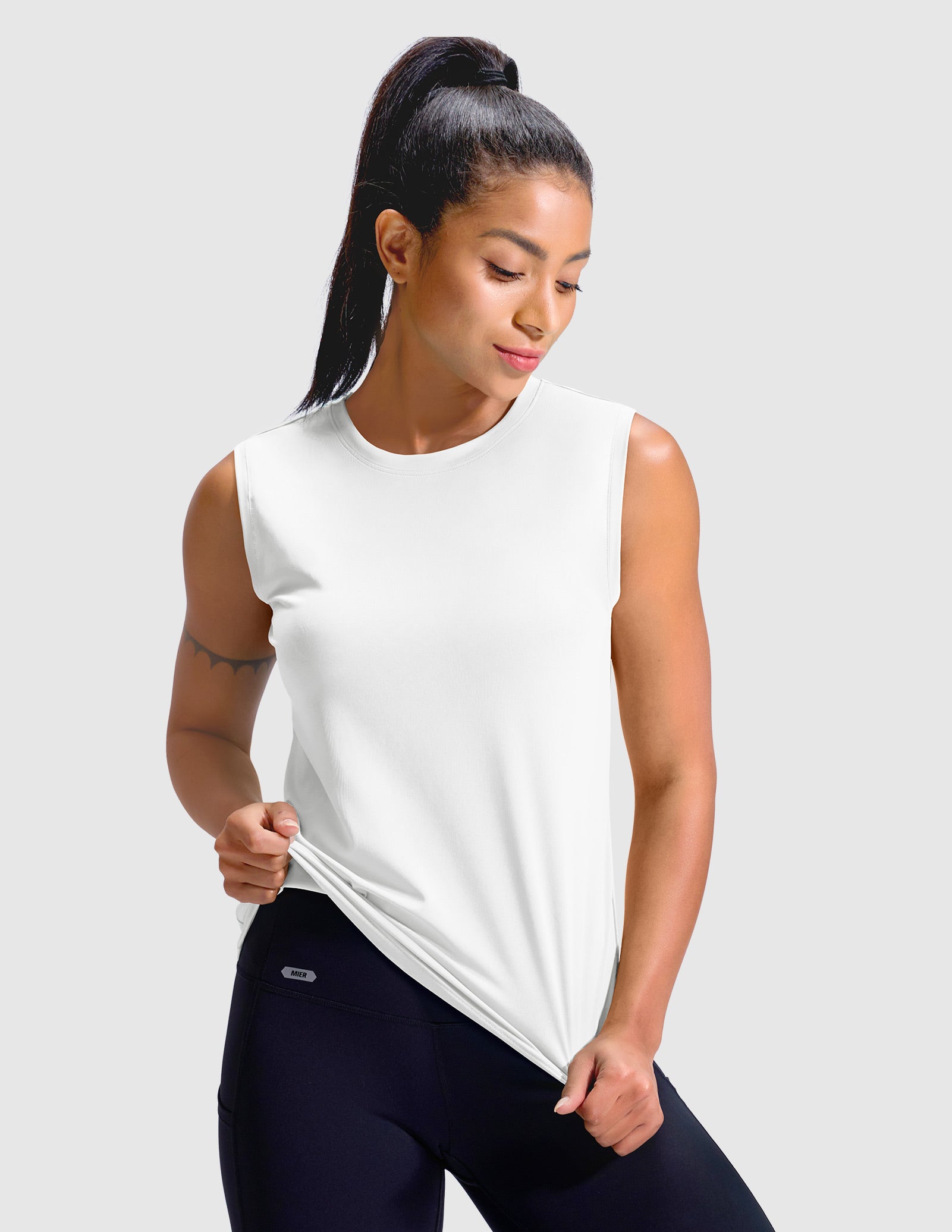 mier-breezerun-women-s-sleeveless-tee-upf-50-moisture-wicking-workout-tank-top-f image 2