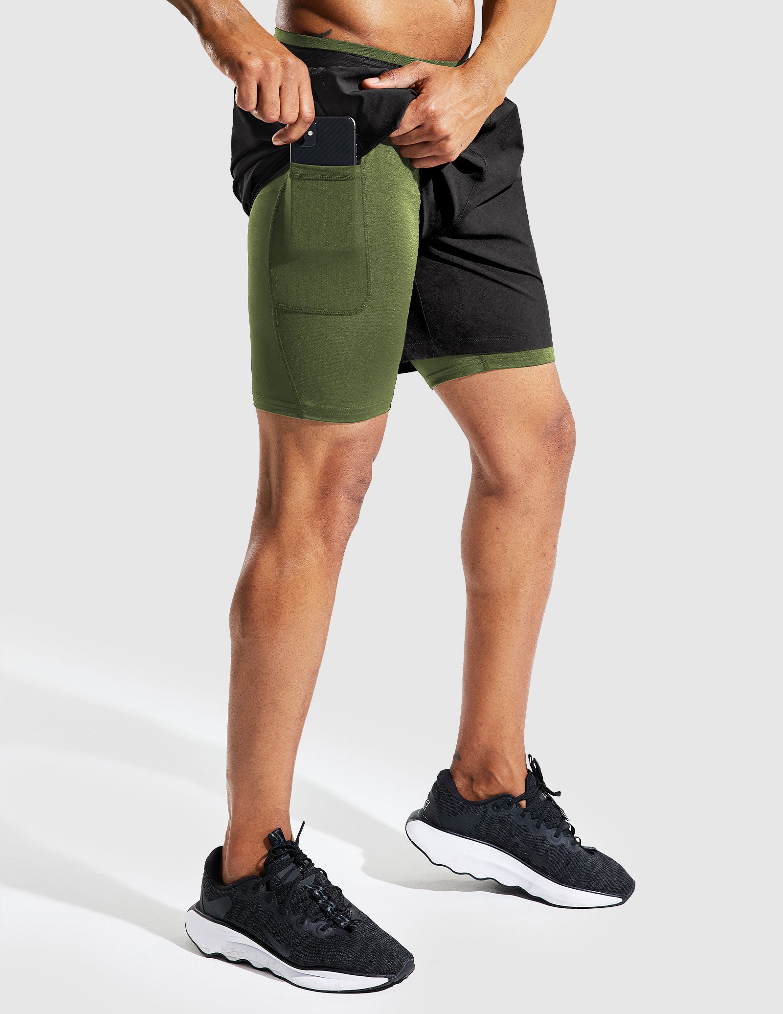 mier-men-s-sprintdry-2-in-1-running-shorts-5-with-phone-pocket-and-quick-dry-lin image 2