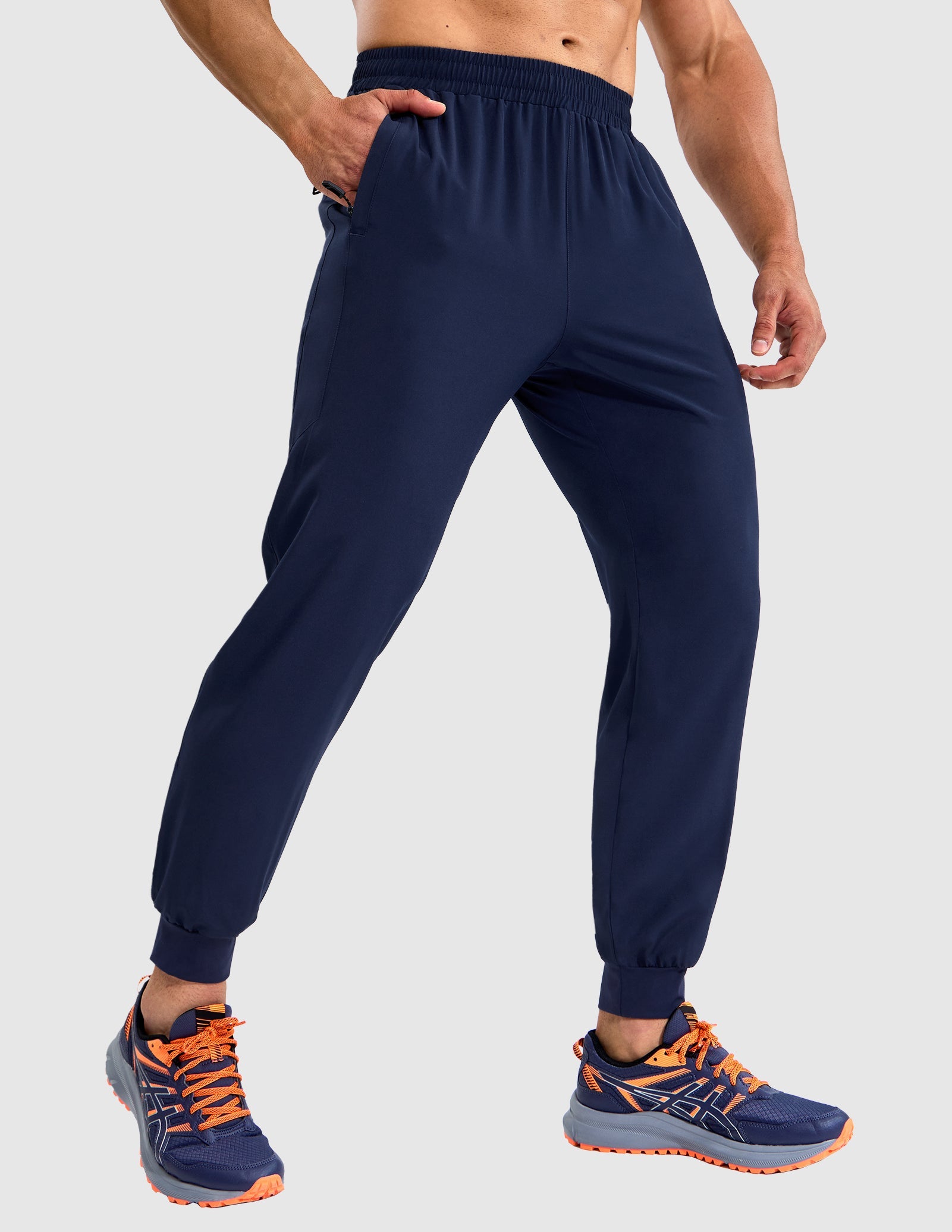 mier-men-s-sprintdry-joggers-lightweight-recycled-polyester-running-pants-with-w image 2
