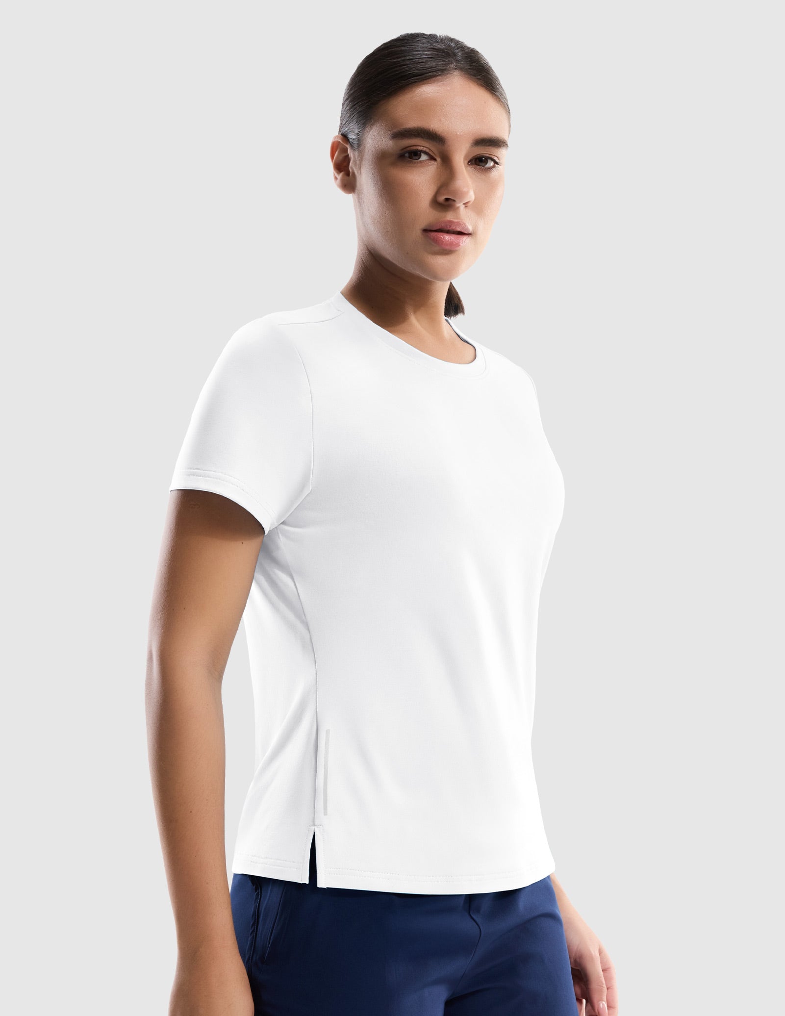 mier-coolmax-women-s-running-shirt-breathable-quick-dry-athletic-tee-92-8-poly-s image 2