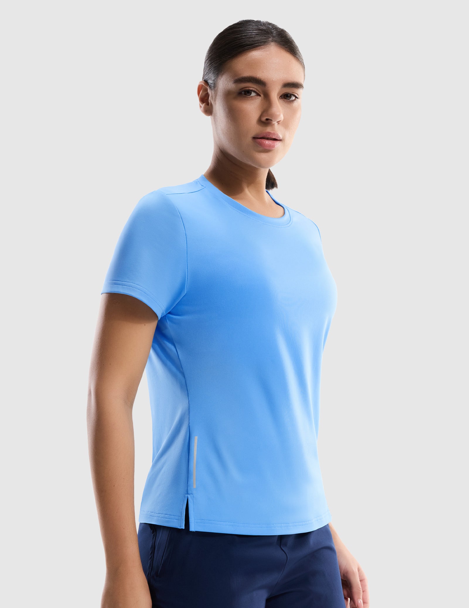 mier-coolmax-women-s-running-shirt-breathable-quick-dry-athletic-tee-92-8-poly-s image 8
