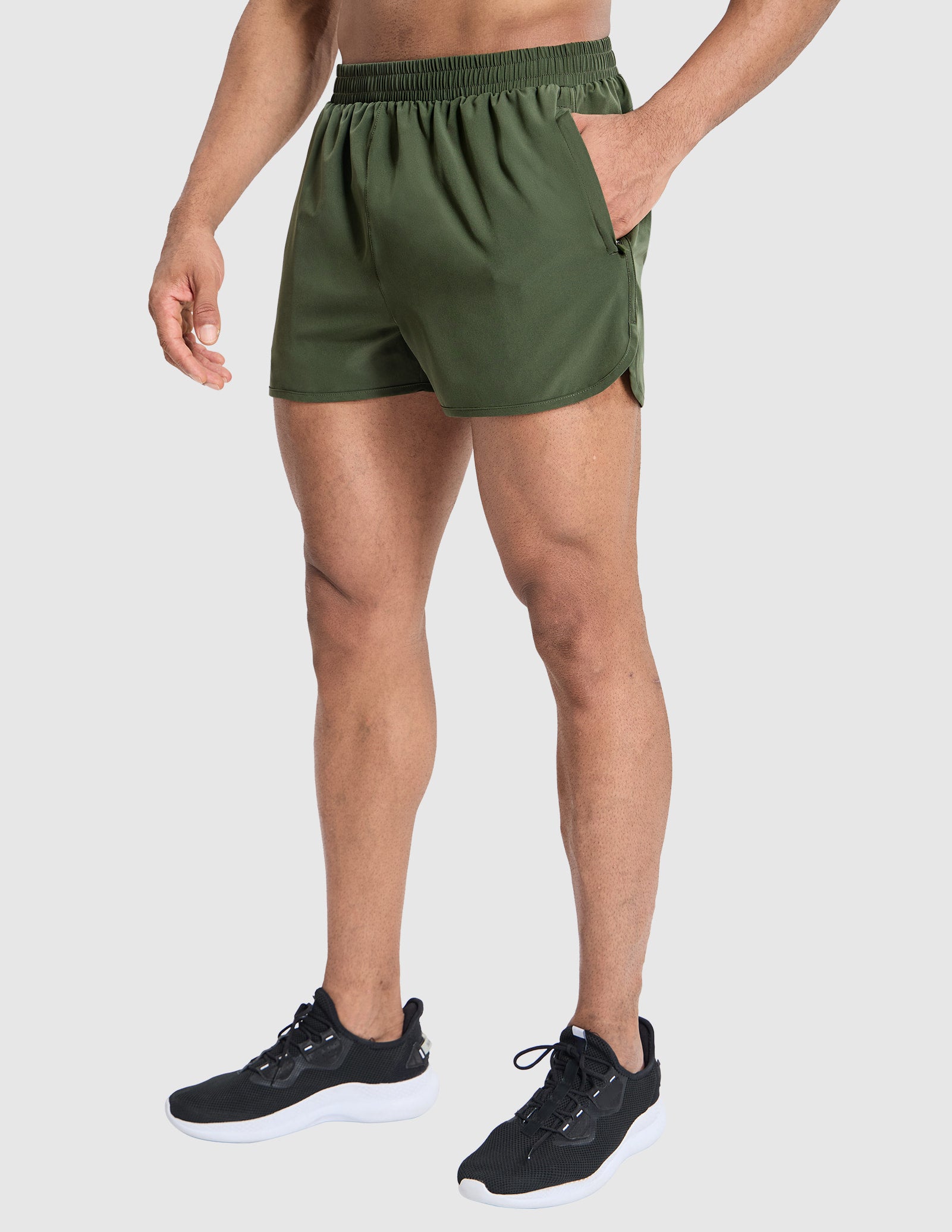 mier-pacelite-men-s-3-split-running-shorts-with-brief-lightweight-quick-dry-race image 1