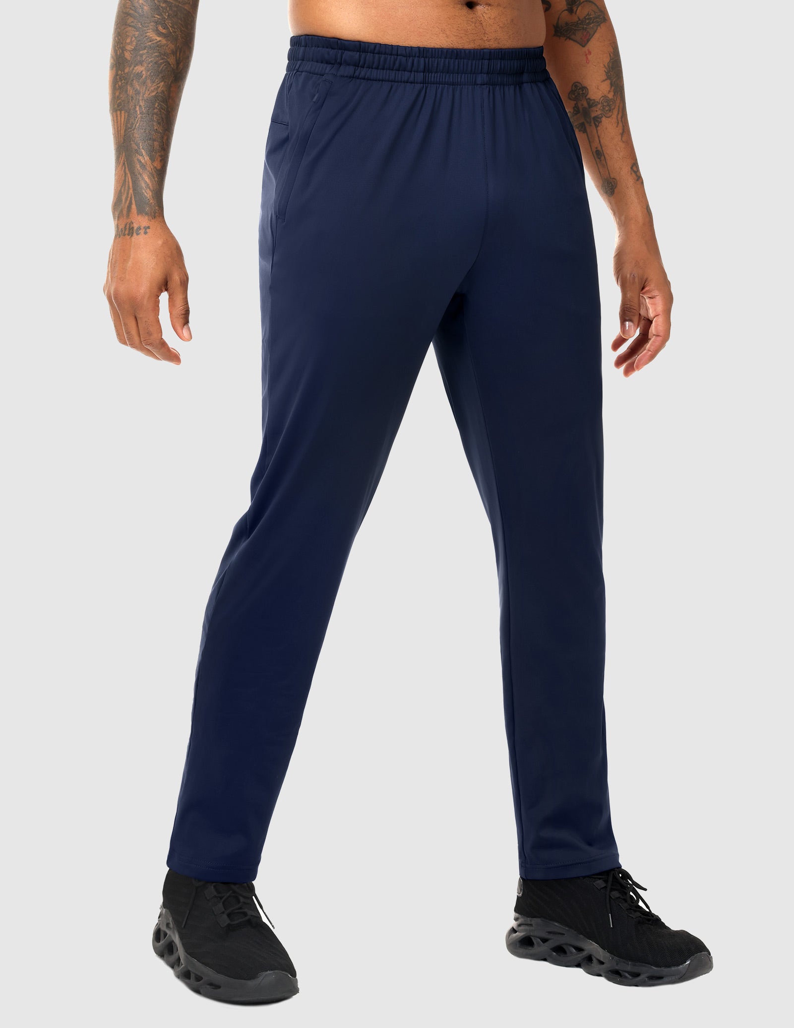 mier-men-s-lightweight-athletic-sweatpants-with-3-zipper-pockets-high-stretch-st image 3