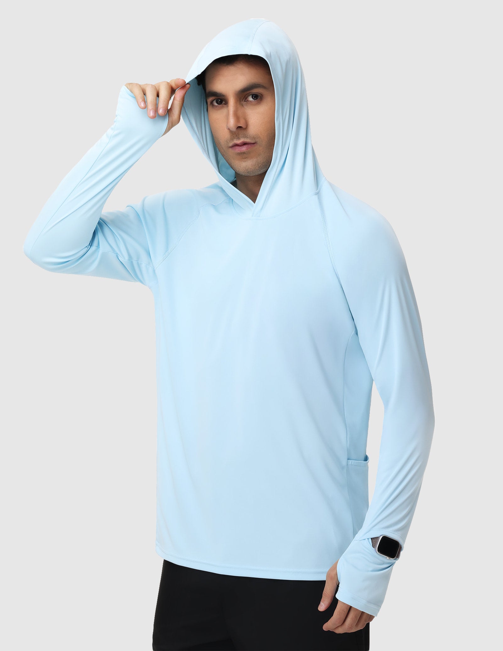 mier-tempocool-men-s-upf-50-performance-long-sleeve-running-hoodie image 2