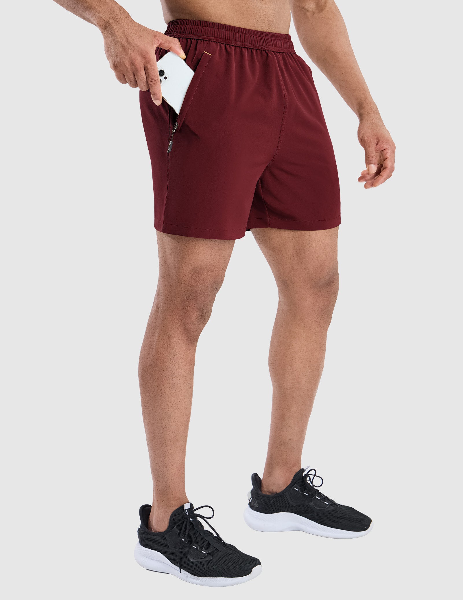 mier-sprintdry-5-men-s-running-shorts-recycled-stretch-athletic-shorts-with-line image 1
