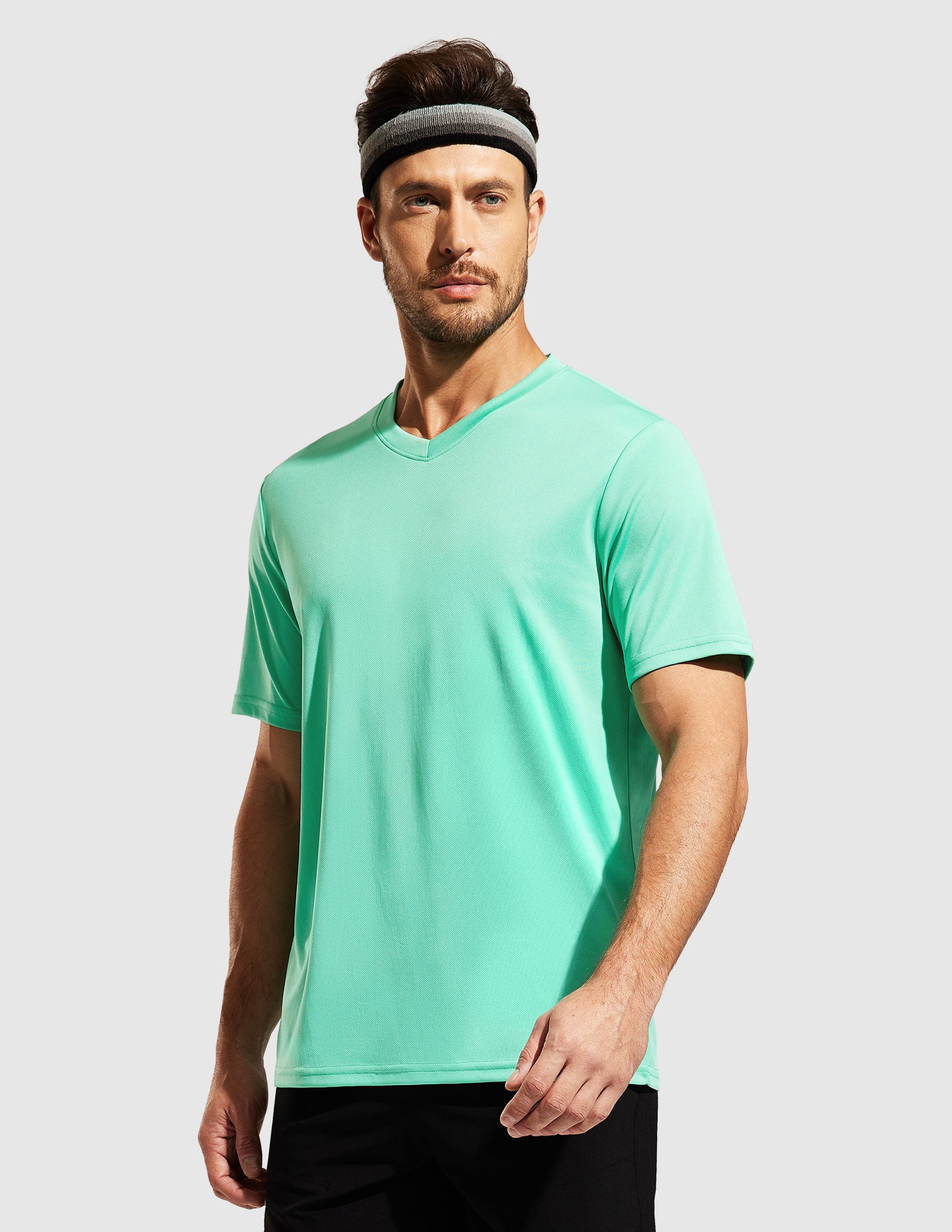 mier-men-s-sprintdry-recycled-v-neck-dry-fit-performance-t-shirt image 3