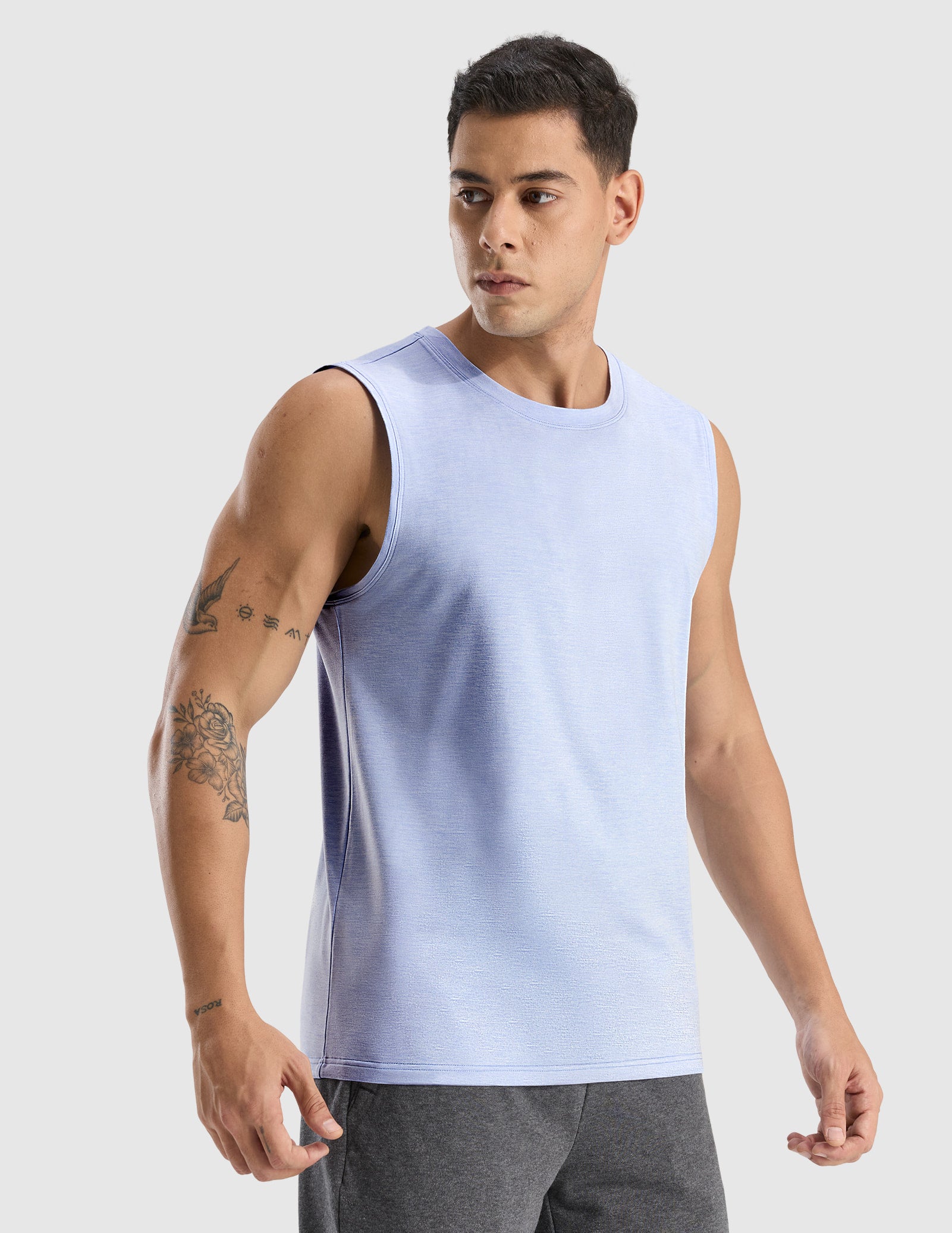 mier-x-sofort-men-s-ultra-soft-peached-performance-muscle-tank-cloud-knit-sleeve image 2