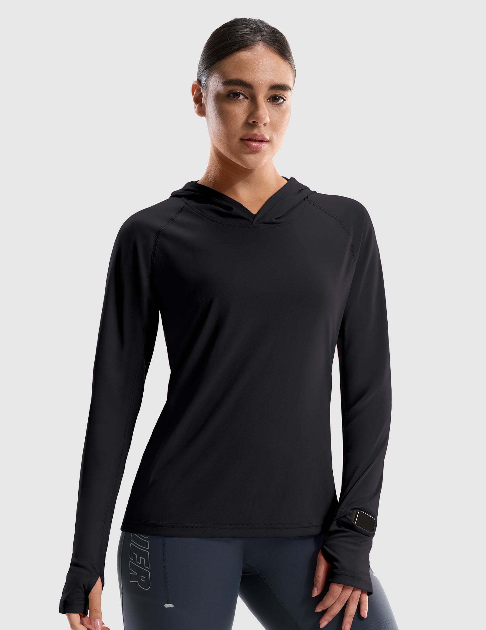 mier-women-s-tempocool-upf-50-performance-long-sleeve-sun-hoodie-lightweight-qui image 2
