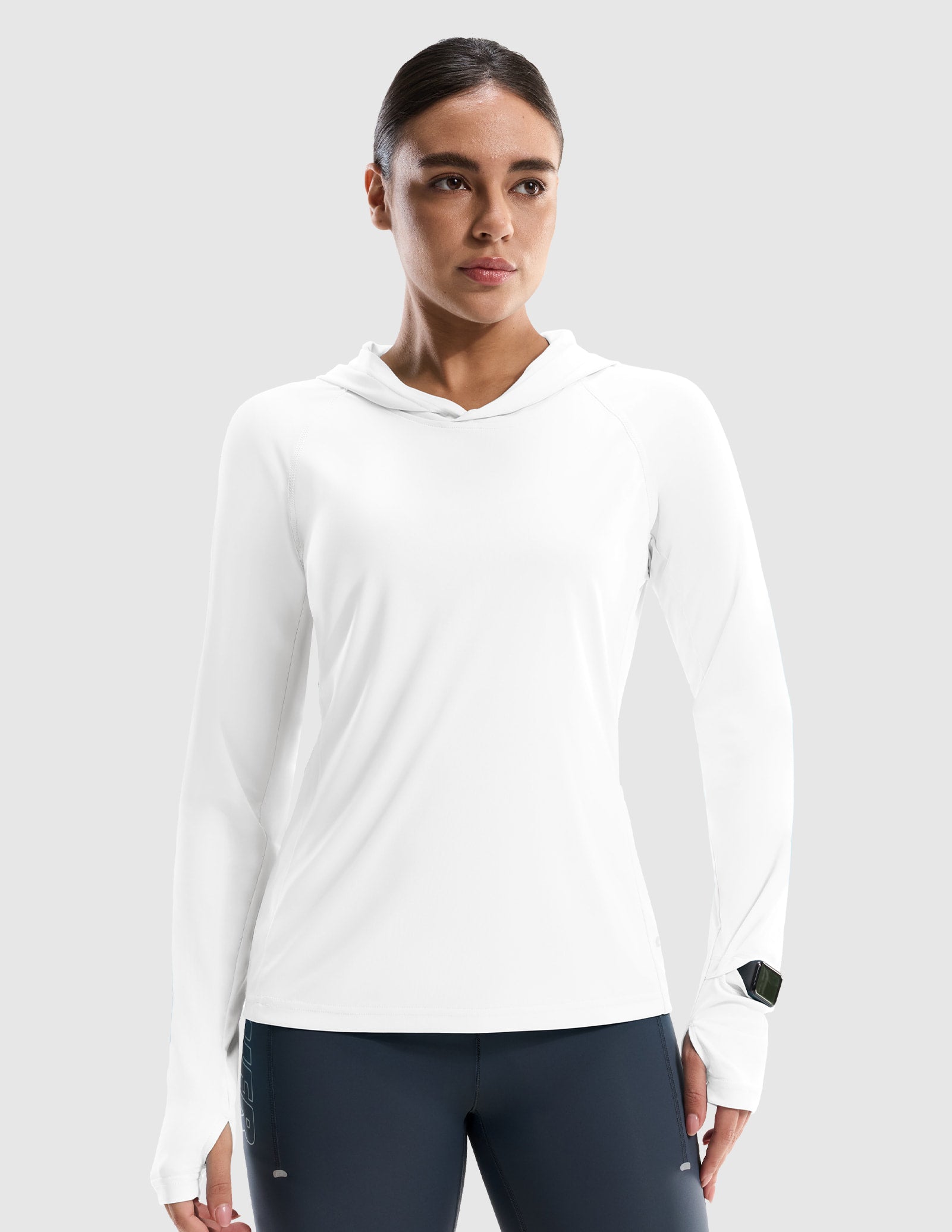 mier-women-s-tempocool-upf-50-performance-long-sleeve-sun-hoodie-lightweight-qui image 6