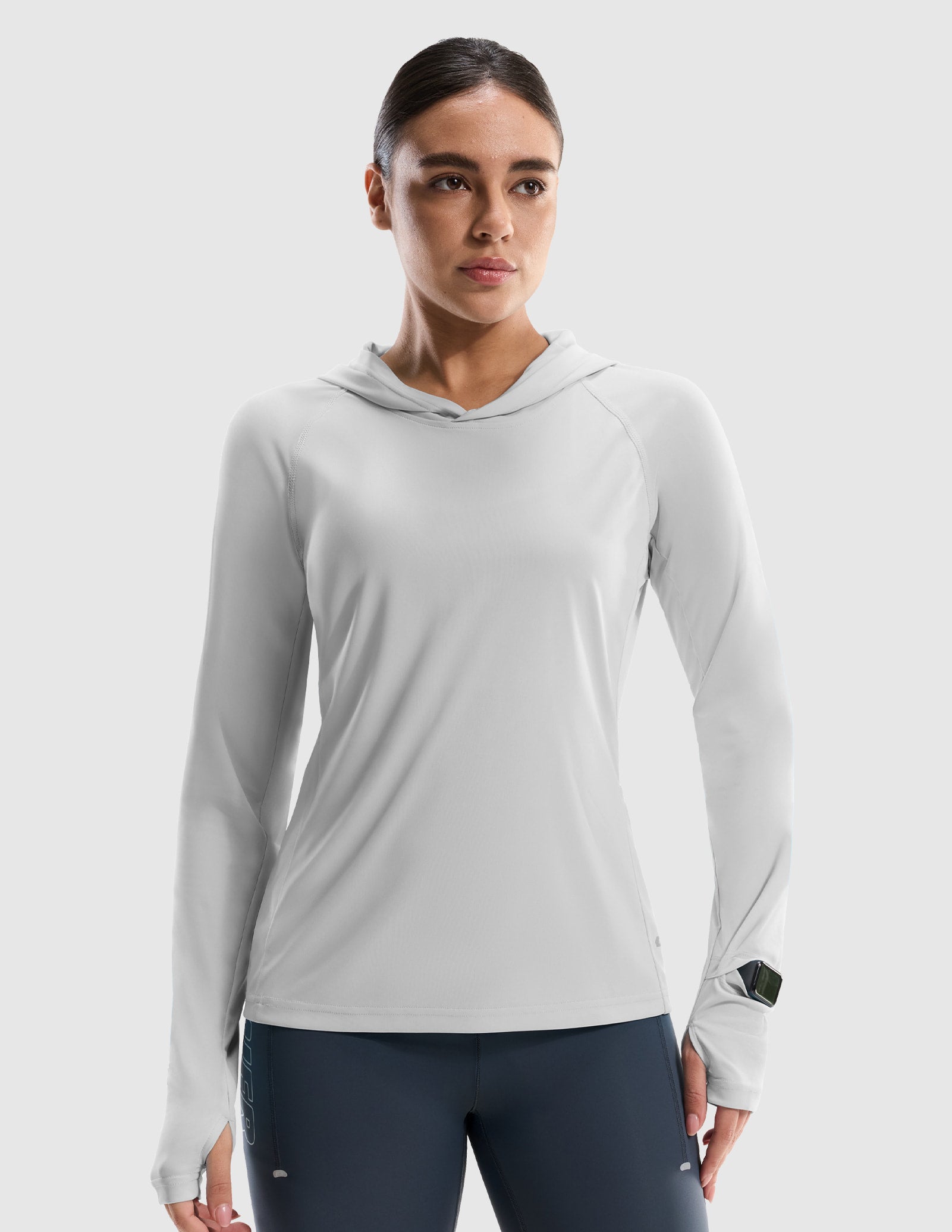 mier-women-s-tempocool-upf-50-performance-long-sleeve-sun-hoodie-lightweight-qui image 4