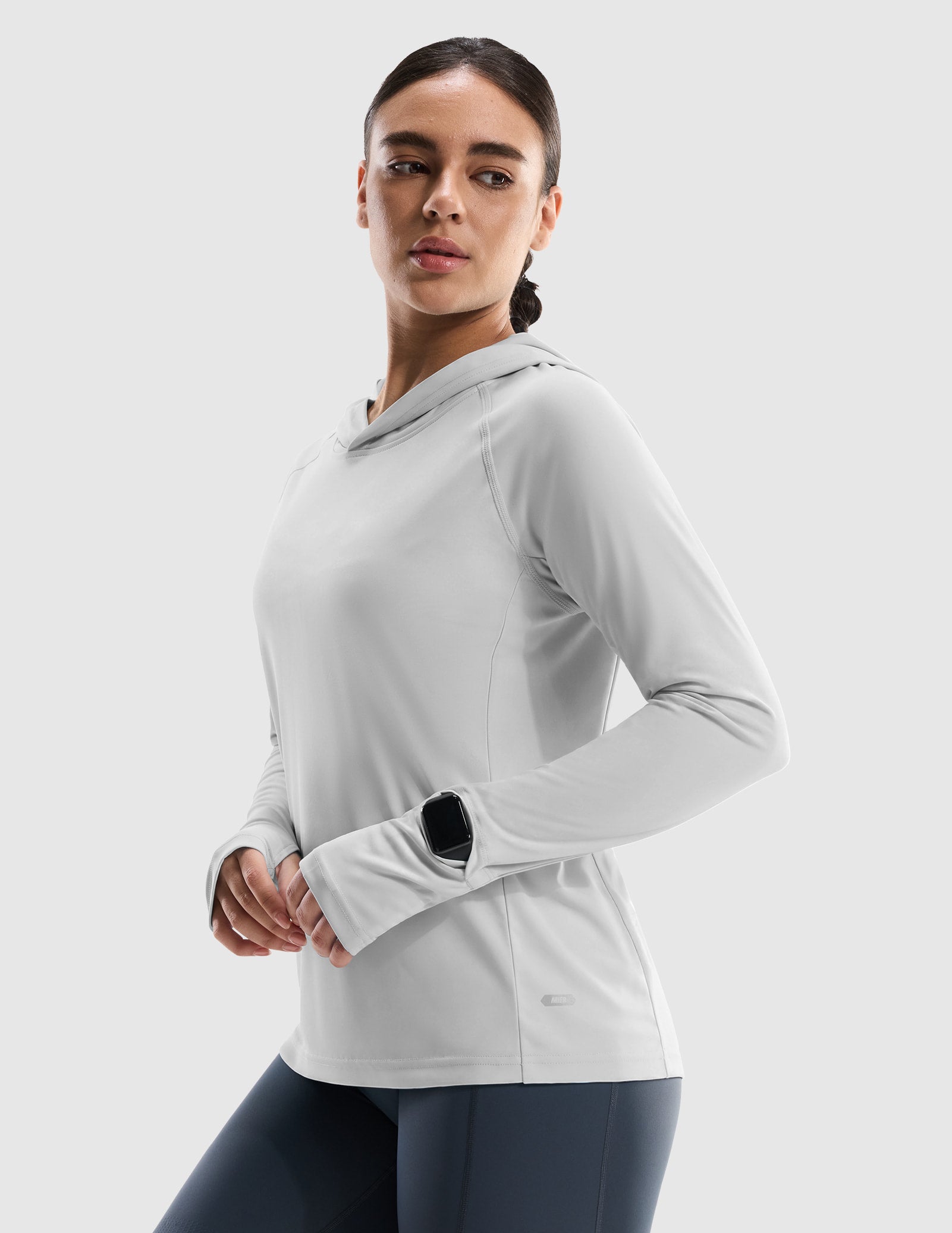 mier-women-s-tempocool-upf-50-performance-long-sleeve-sun-hoodie-lightweight-qui image 8