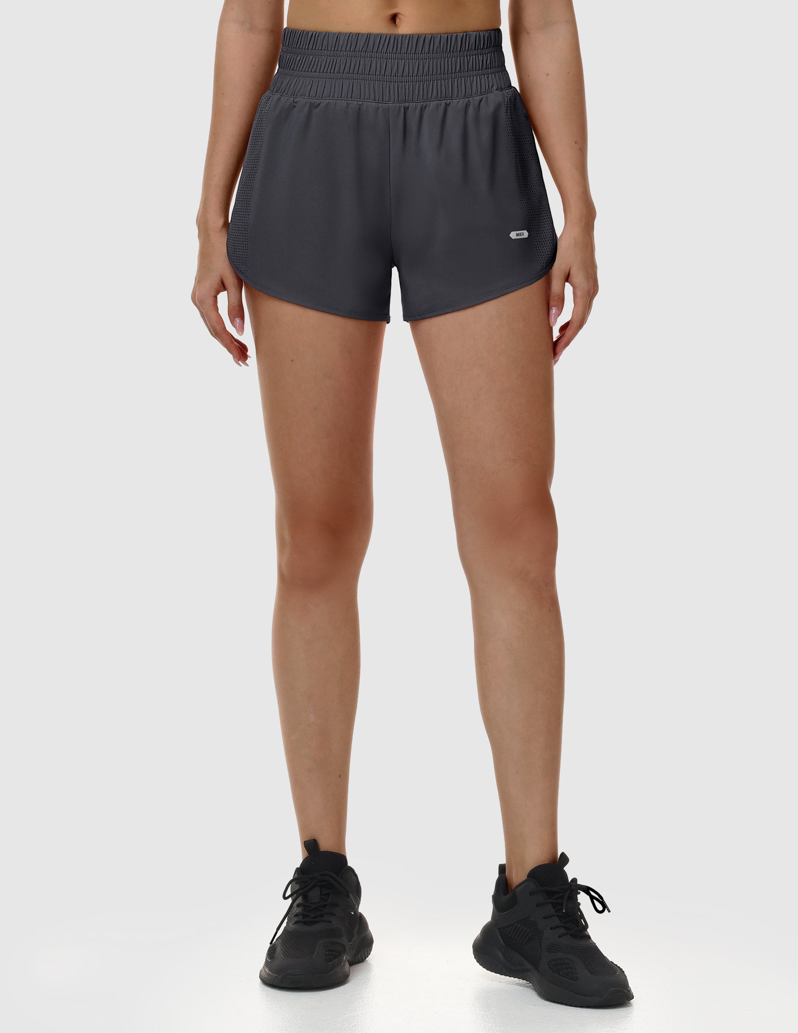 mier-women-s-pacelite-2-in-1-running-shorts-3-with-breathable-mesh-liner-and-pho image 3