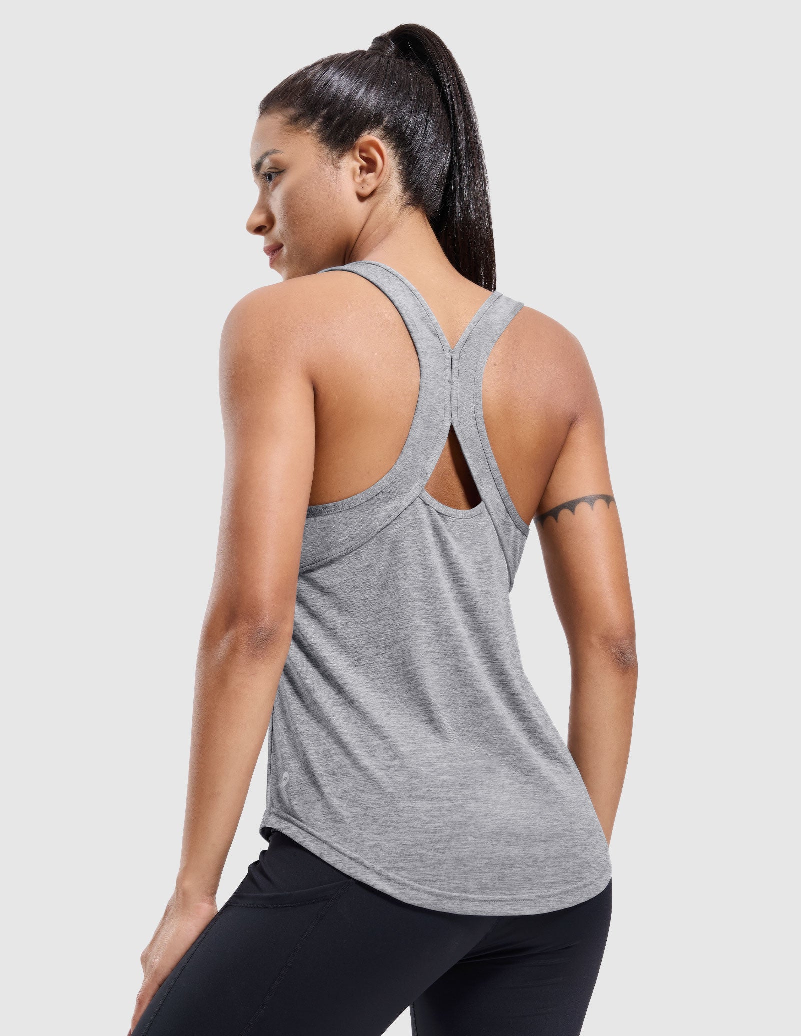 mier-women-s-racerback-tank-top-sleeveless-curved-hem-workout-running-tank-no-bu image 3