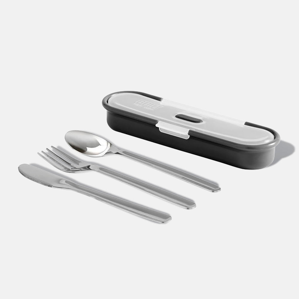 built-gourmet-stainless-steel-utensils-and-case-4-piece-travel-cutlery-set-with- image 1