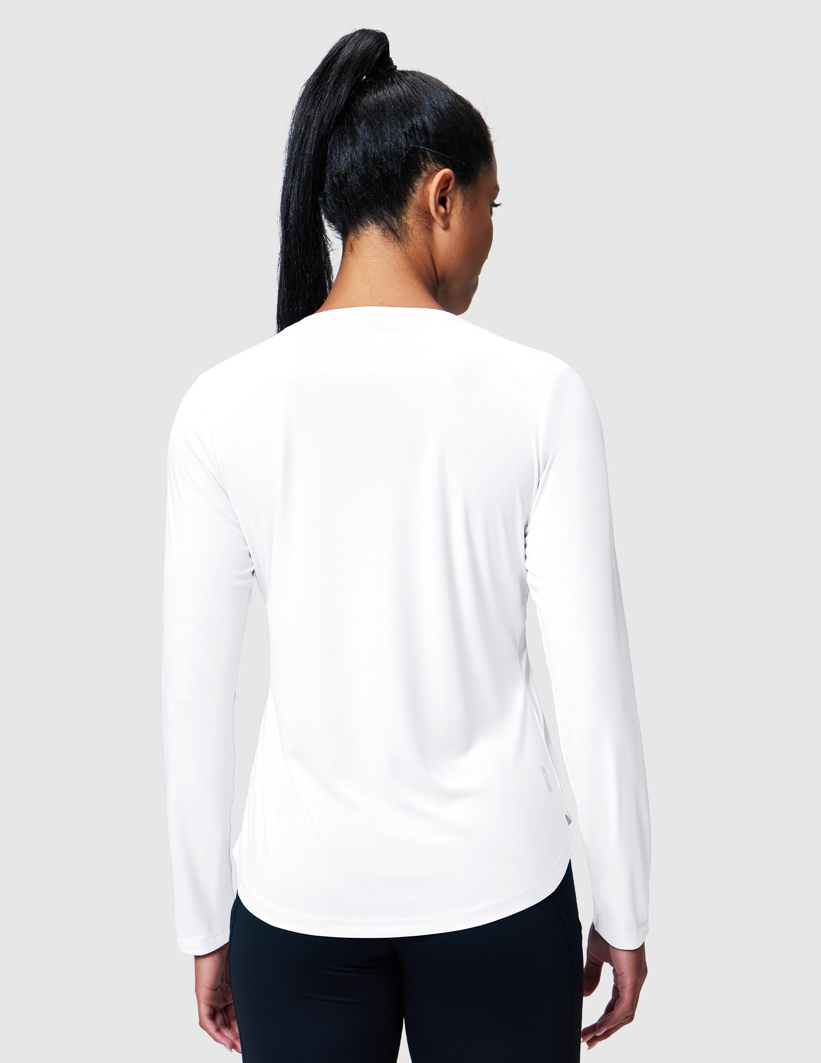 mier-tempocool-women-s-upf-50-v-neck-long-sleeve-running-tee image 4