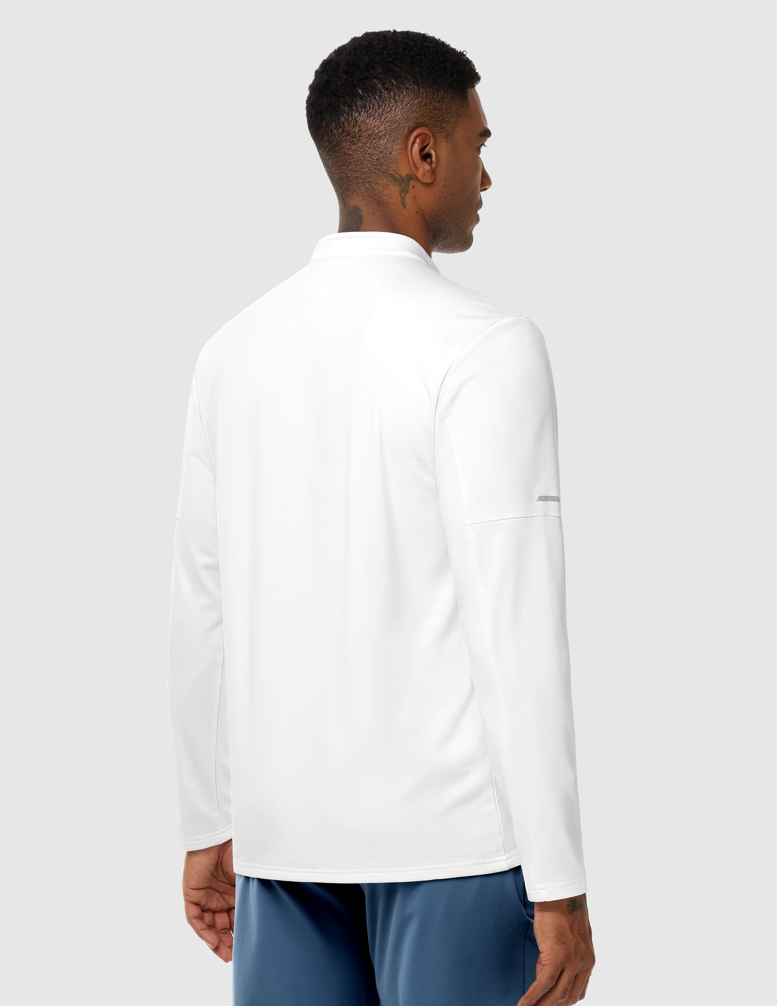 mier-brushed-fleece-lined-quarter-zip-pullover-midweight-men-s-long-sleeve image 4