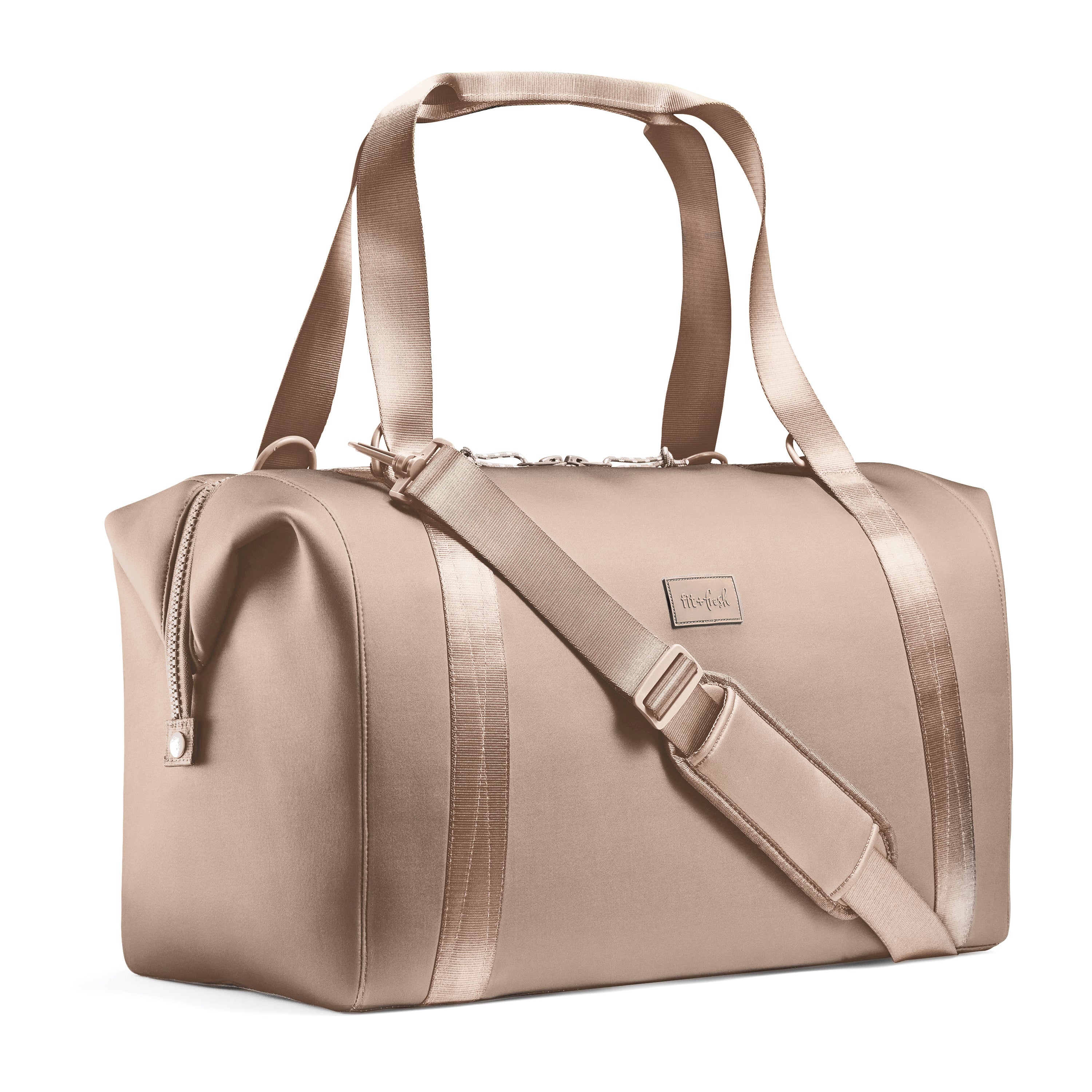 fit-fresh-neoprene-adult-travel-duffel-19-inch-carry-on-taupe image 1
