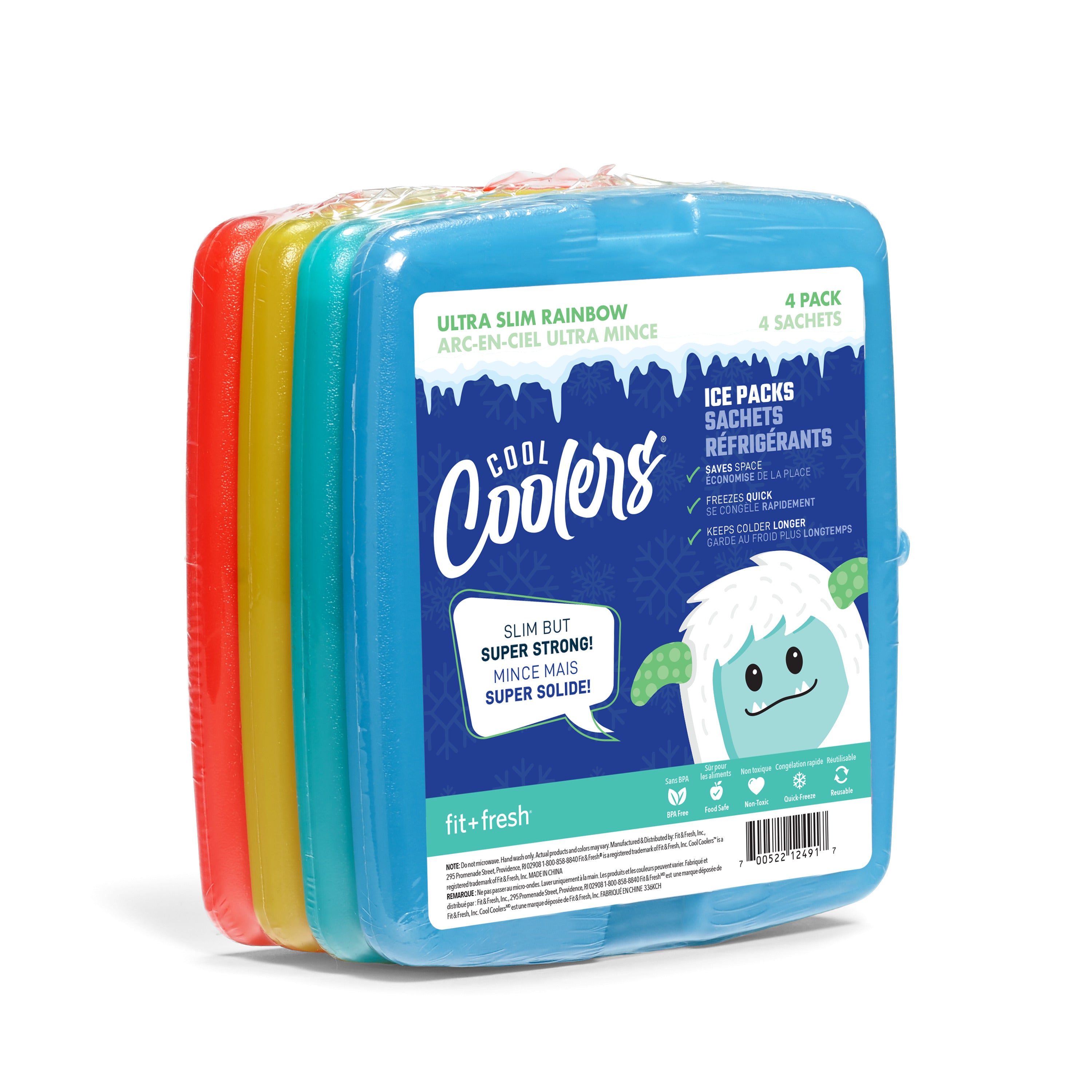 fit-fresh-cool-coolers-kids-slim-ice-packs-multicolor-set-of-4-reusable-slim-lun image 1