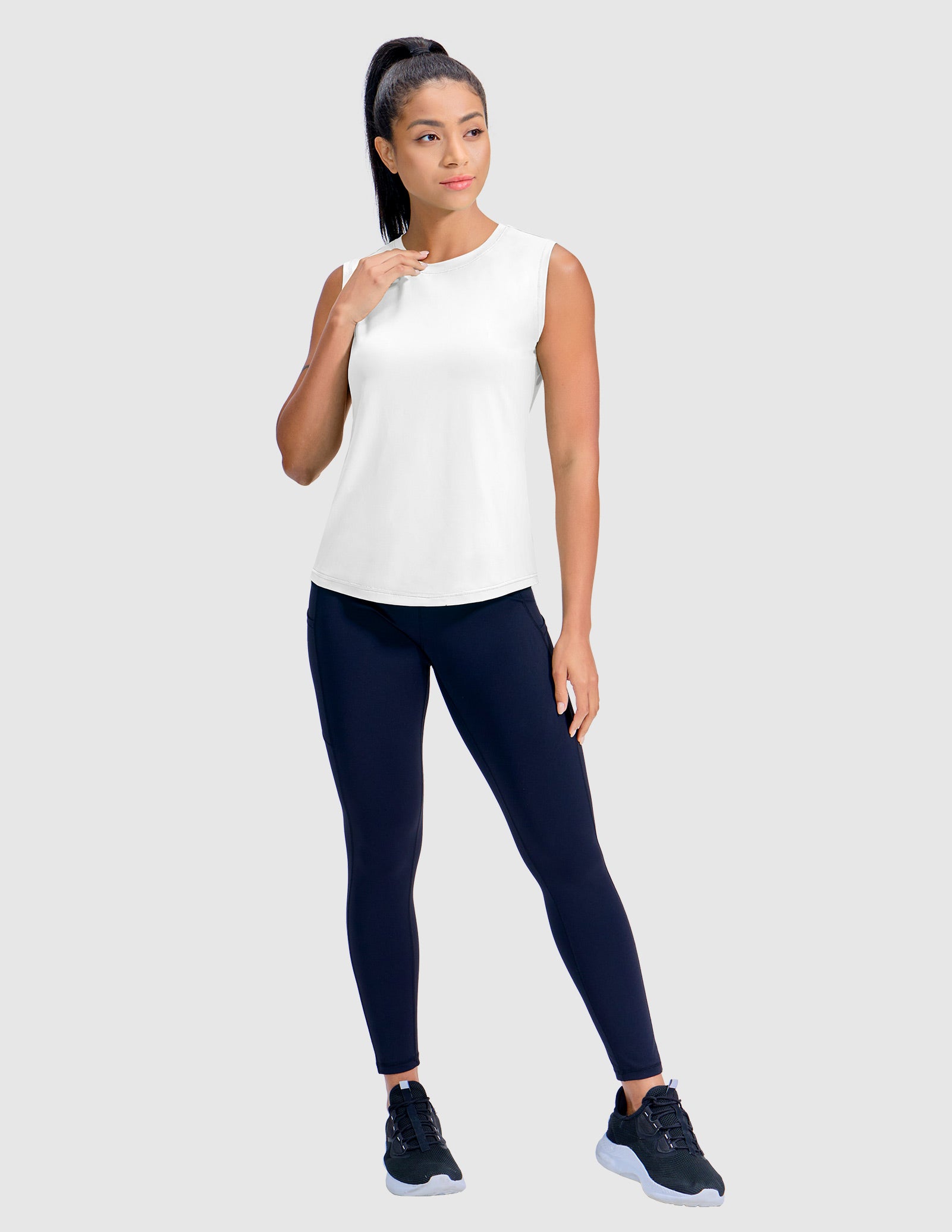 mier-breezerun-women-s-sleeveless-tee-upf-50-moisture-wicking-workout-tank-top-f image 5