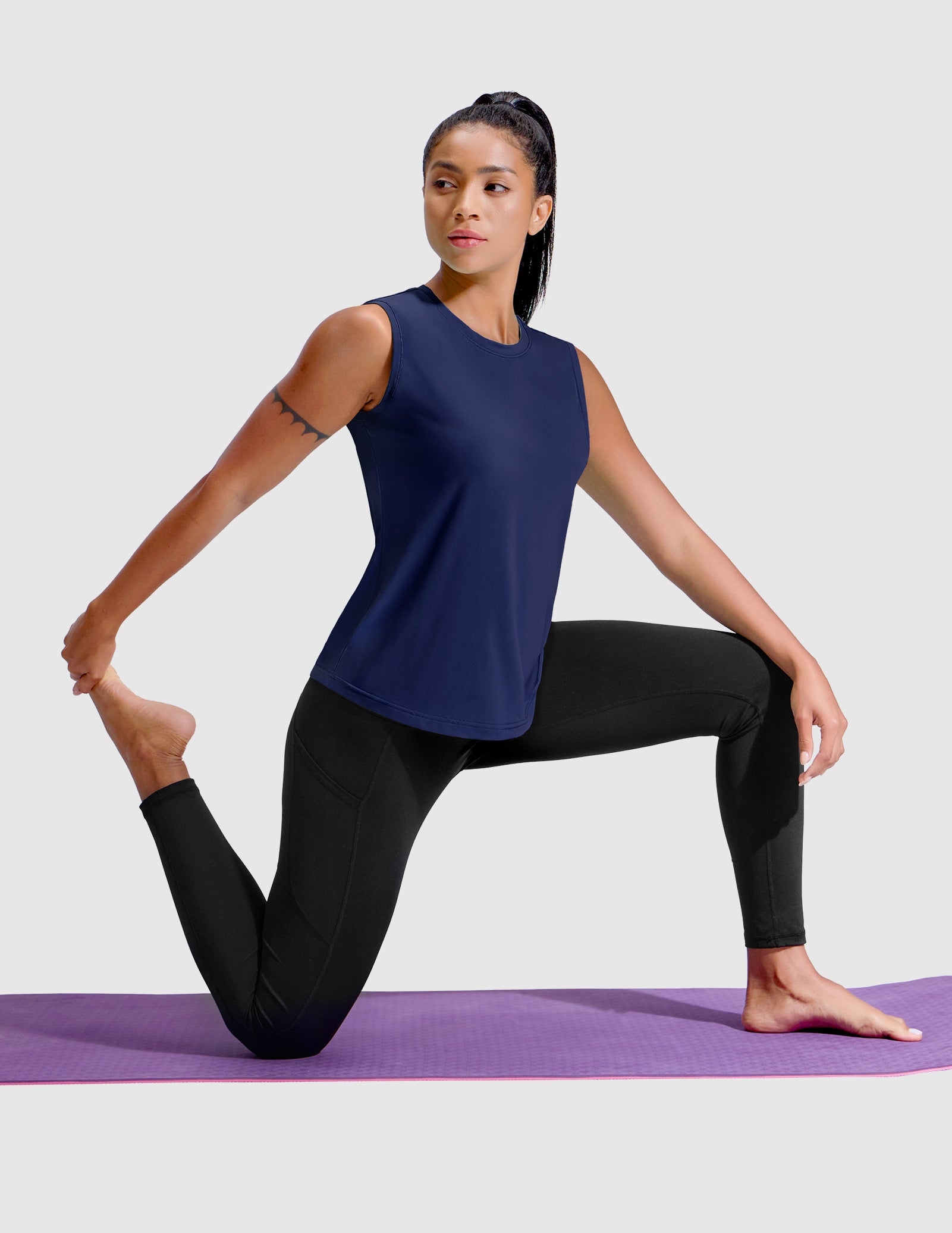 mier-breezerun-women-s-sleeveless-tee-upf-50-moisture-wicking-workout-tank-top-f image 8
