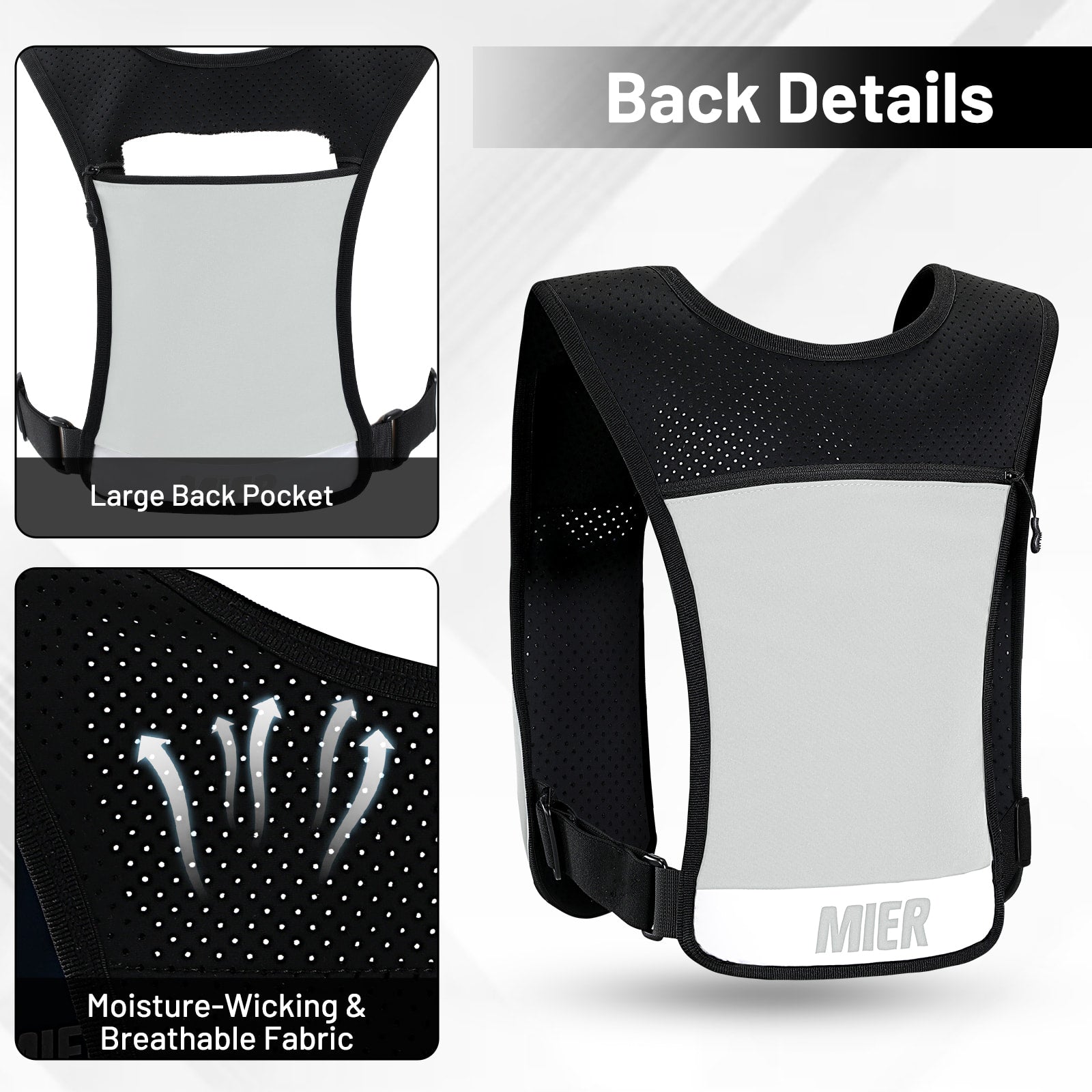 mier-running-hydration-vest-with-500ml-bpa-free-soft-flask-for-women-men image 4