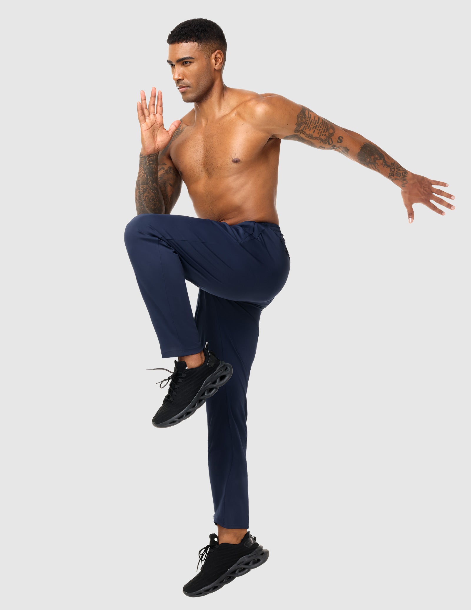 mier-men-s-lightweight-athletic-sweatpants-with-3-zipper-pockets-high-stretch-st image 5