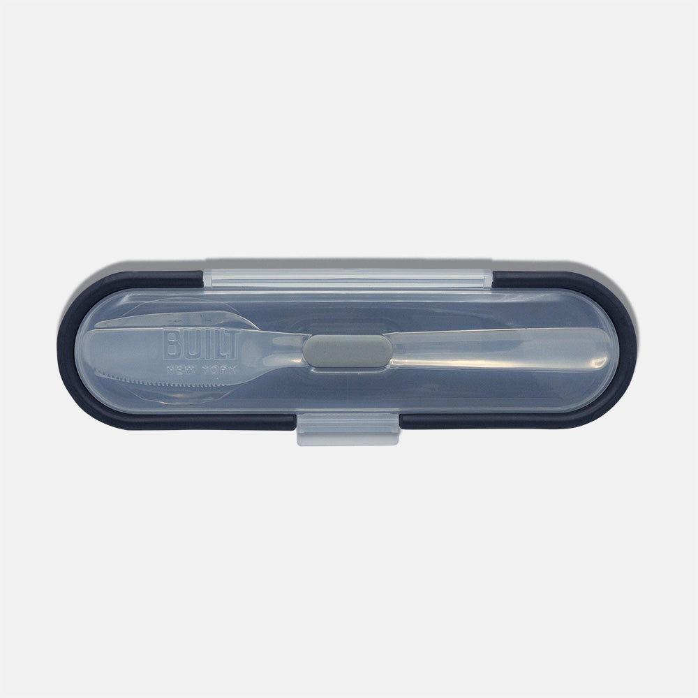 built-gourmet-stainless-steel-utensils-and-case-4-piece-travel-cutlery-set-with- image 4