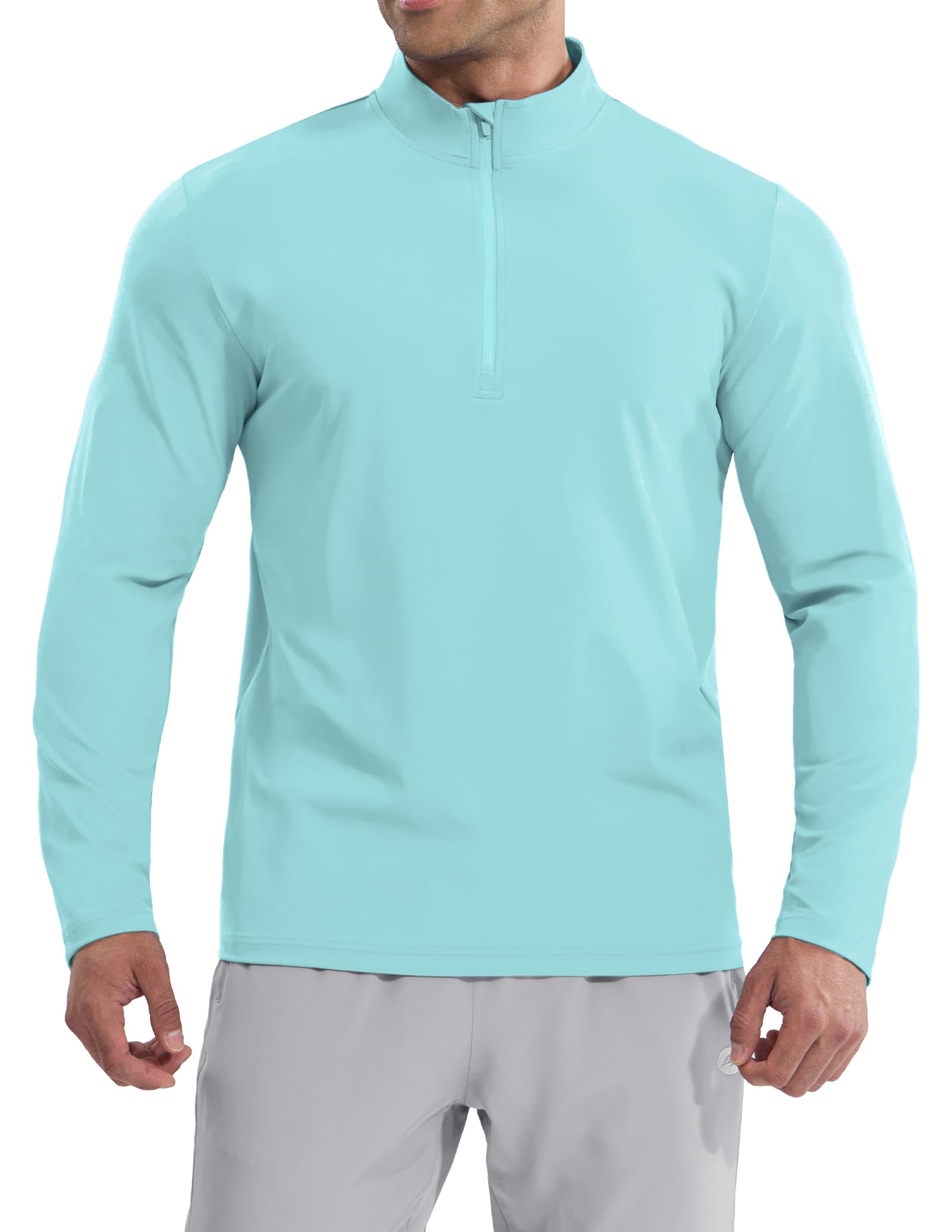 mier-men-s-long-sleeve-1-4-zip-performance-base-layer-shirt image 8