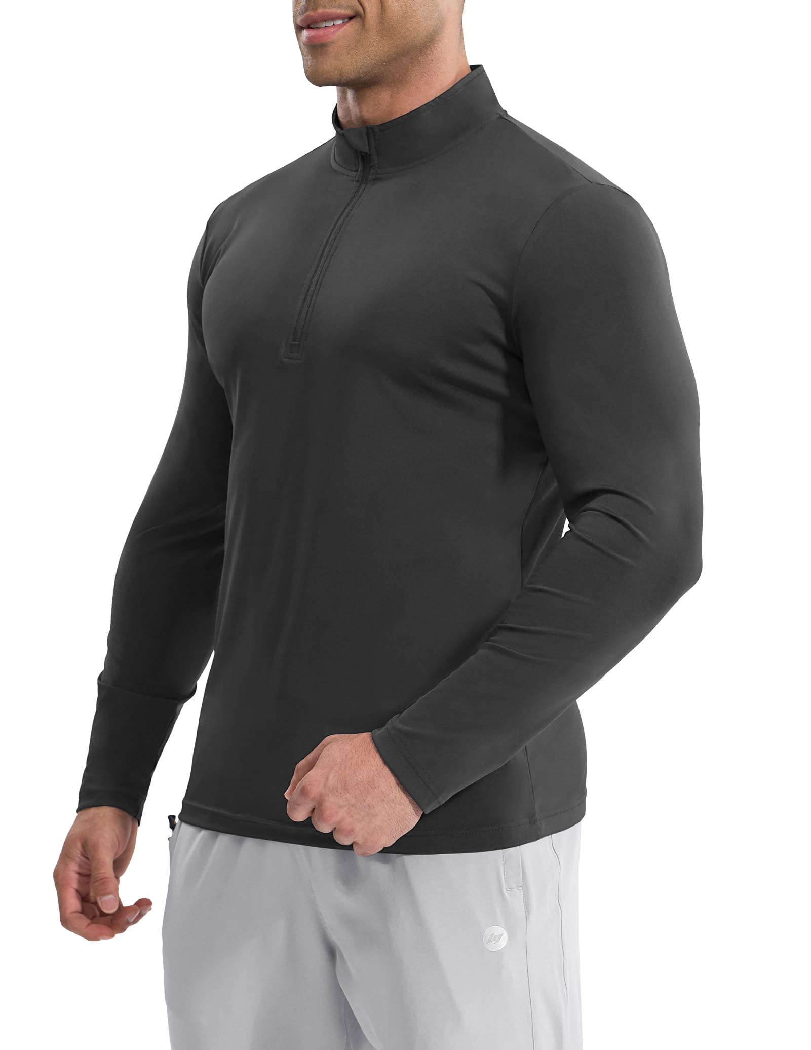 mier-men-s-long-sleeve-1-4-zip-performance-base-layer-shirt image 6