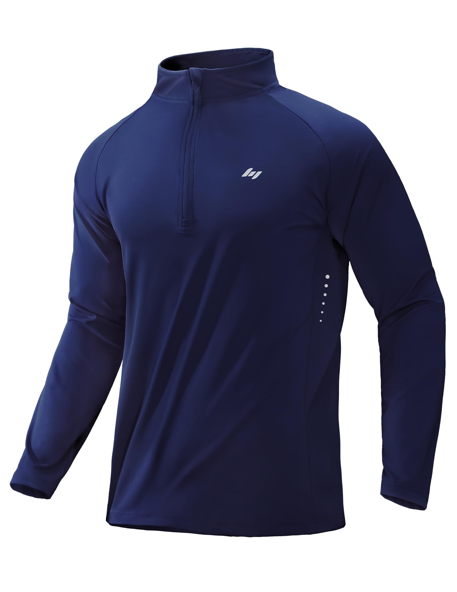 mier-men-s-long-sleeve-train-1-4-zip-upf-50-quick-dry-4-way-stretch-running-pull image 3