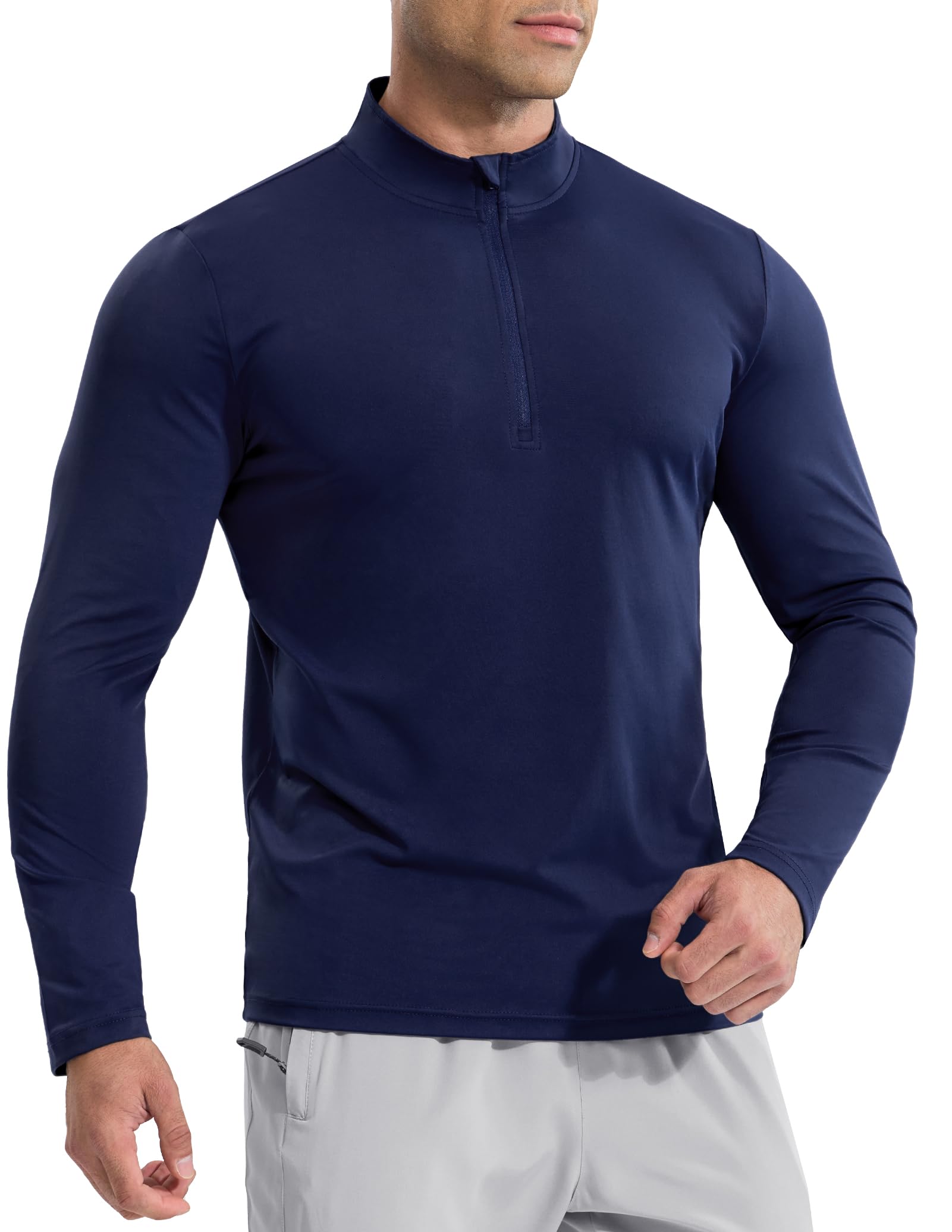 mier-men-s-long-sleeve-1-4-zip-performance-base-layer-shirt image 4