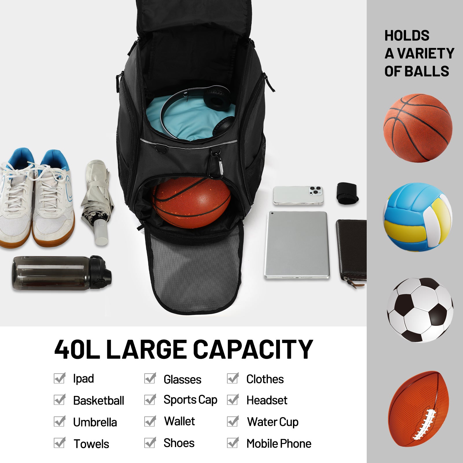mier-40l-basketball-backpack-large-sports-gym-bag-with-ventilated-shoe-compartme image 6