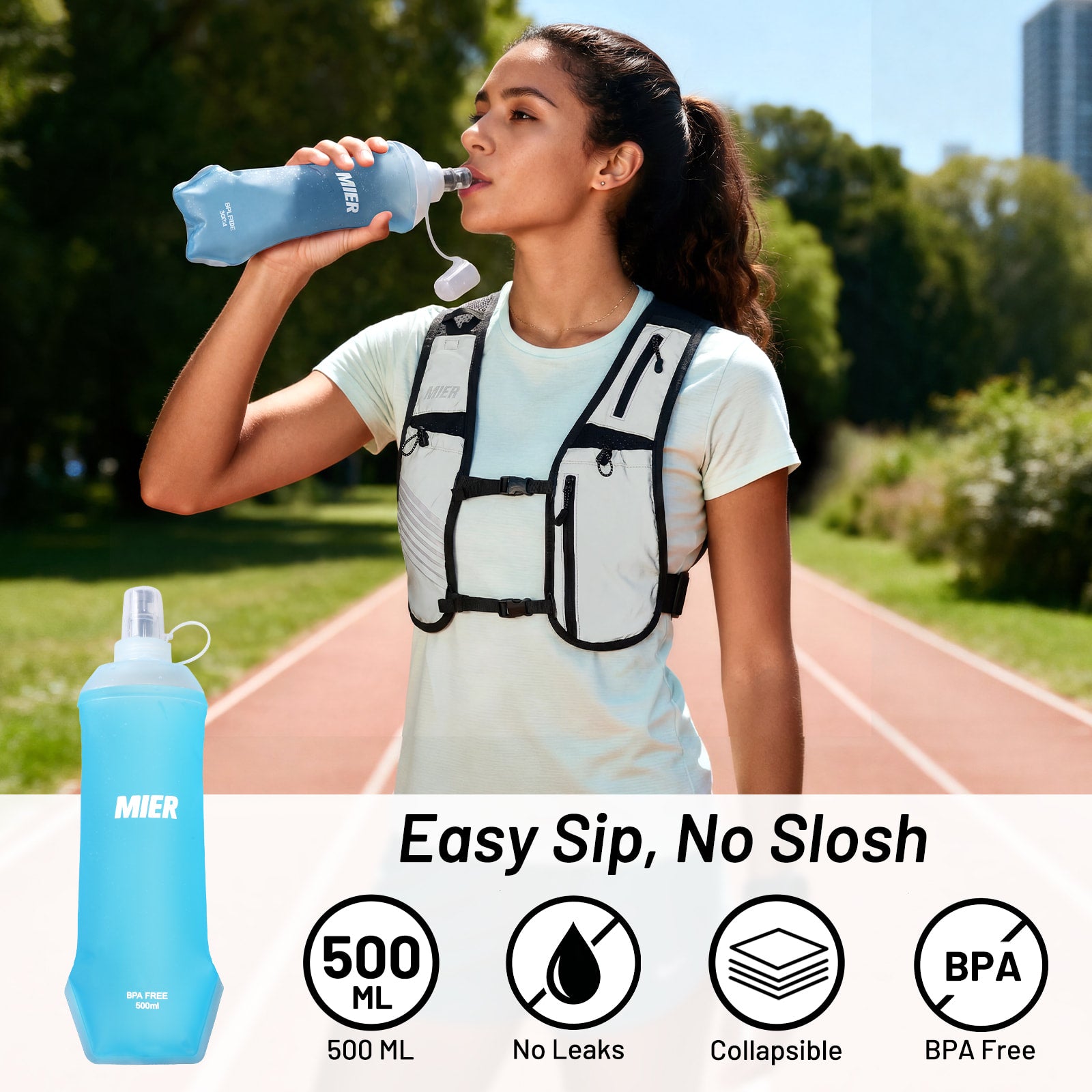 mier-running-hydration-vest-with-500ml-bpa-free-soft-flask-for-women-men image 7