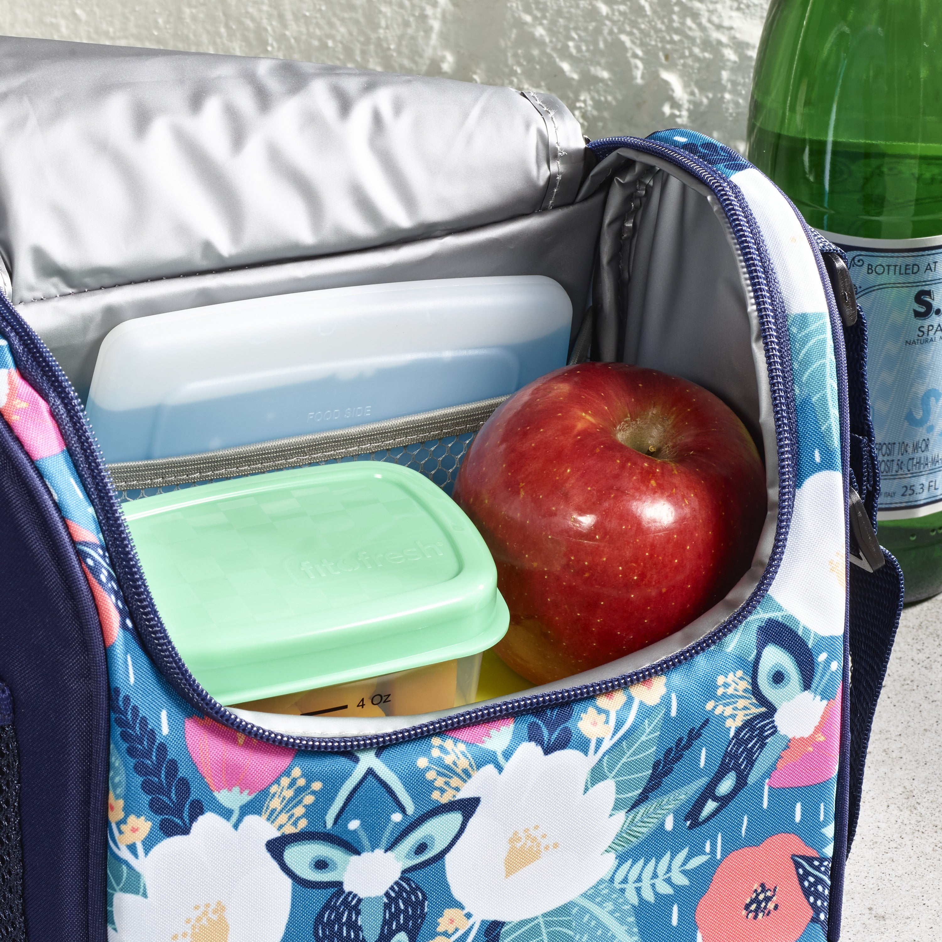 fit-fresh-cool-coolers-kids-slim-ice-packs-clear-blue-4-pack-slim-reusable-lunch image 2