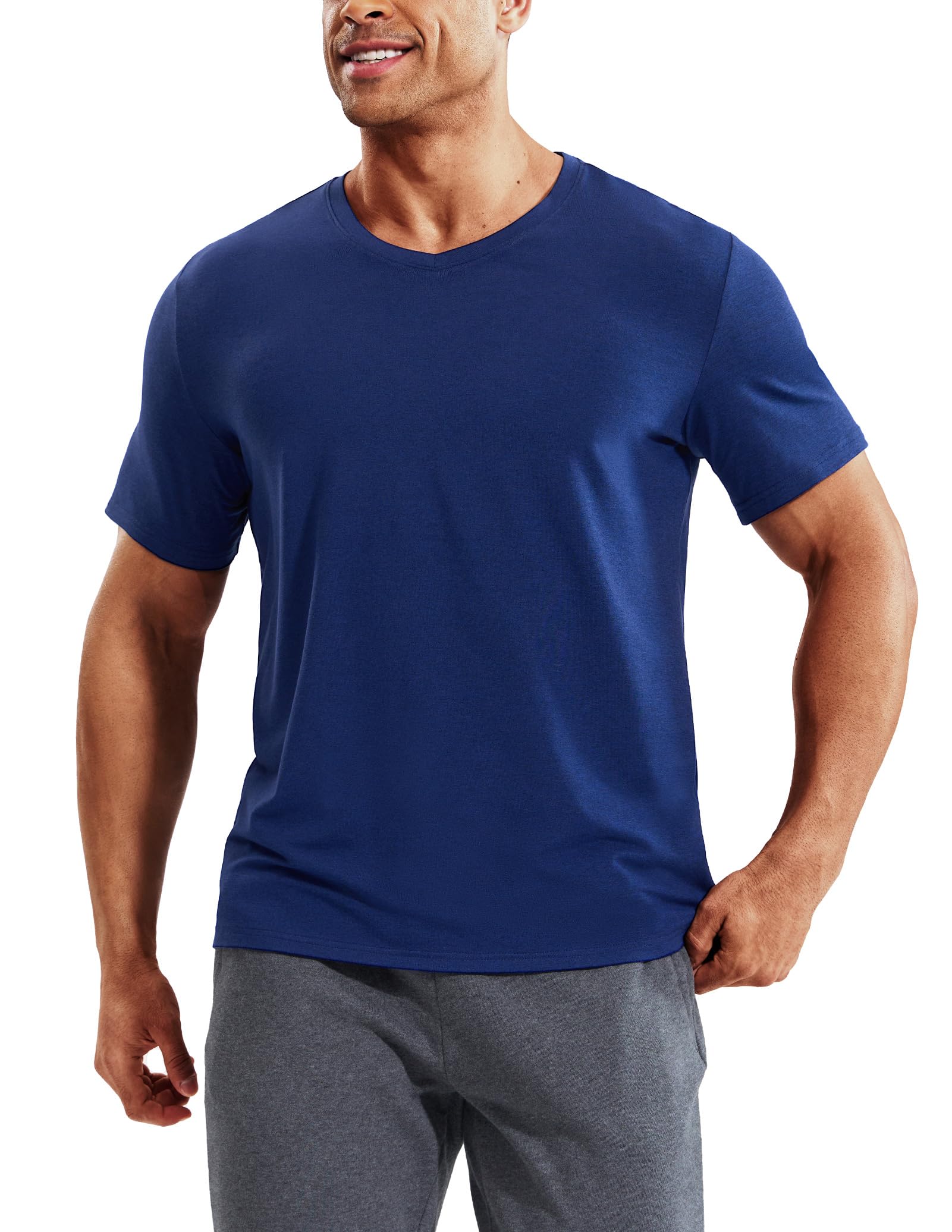 mier-men-s-x-sofort-buttery-soft-dry-fit-v-neck-workout-t-shirt-quick-dry-4-way- image 8