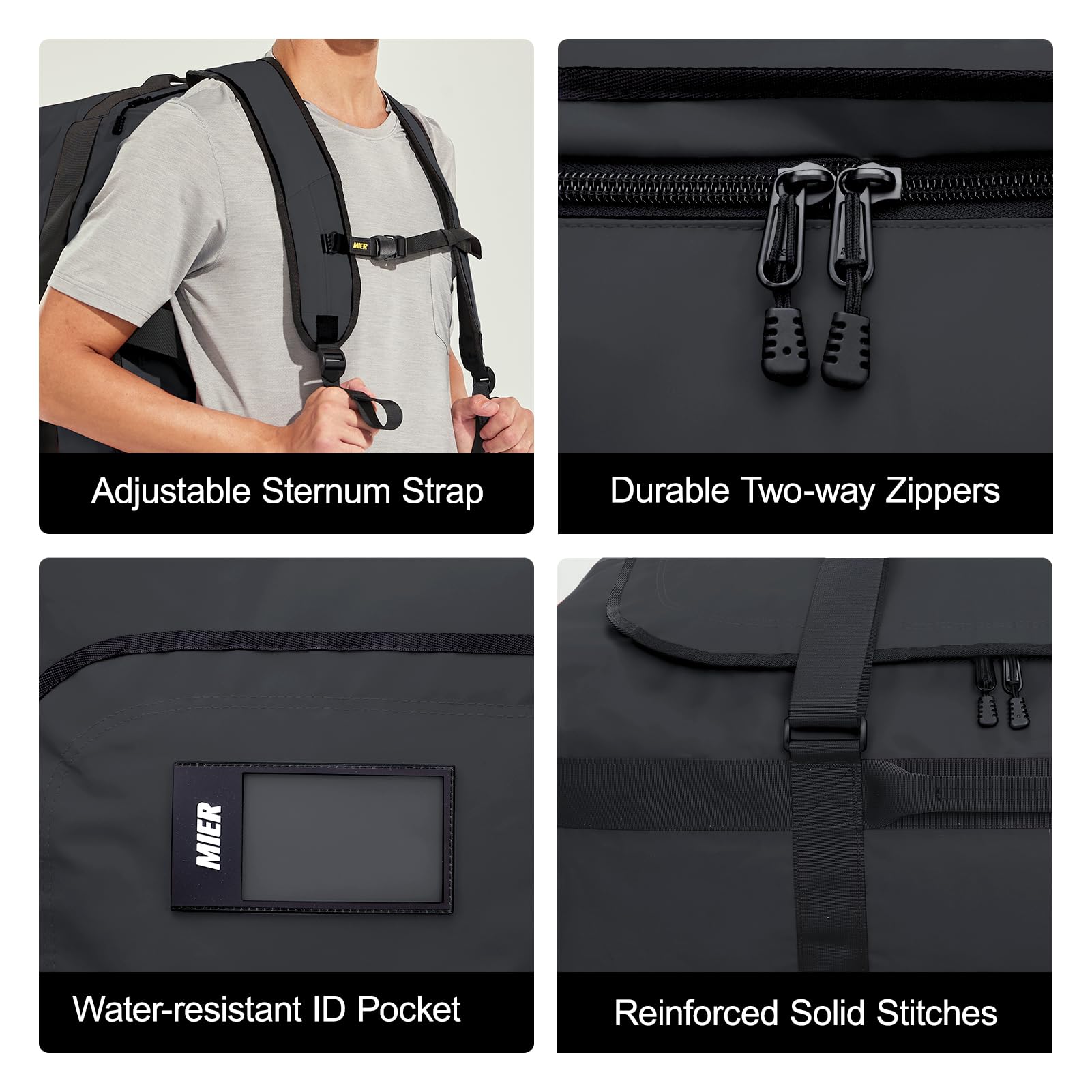 mier-large-convertible-backpack-duffle-heavy-duty-water-resistant-60l-travel-and image 4