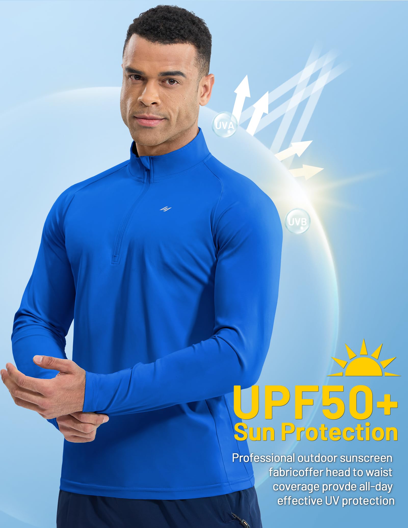 mier-men-s-long-sleeve-train-1-4-zip-upf-50-quick-dry-4-way-stretch-running-pull image 5