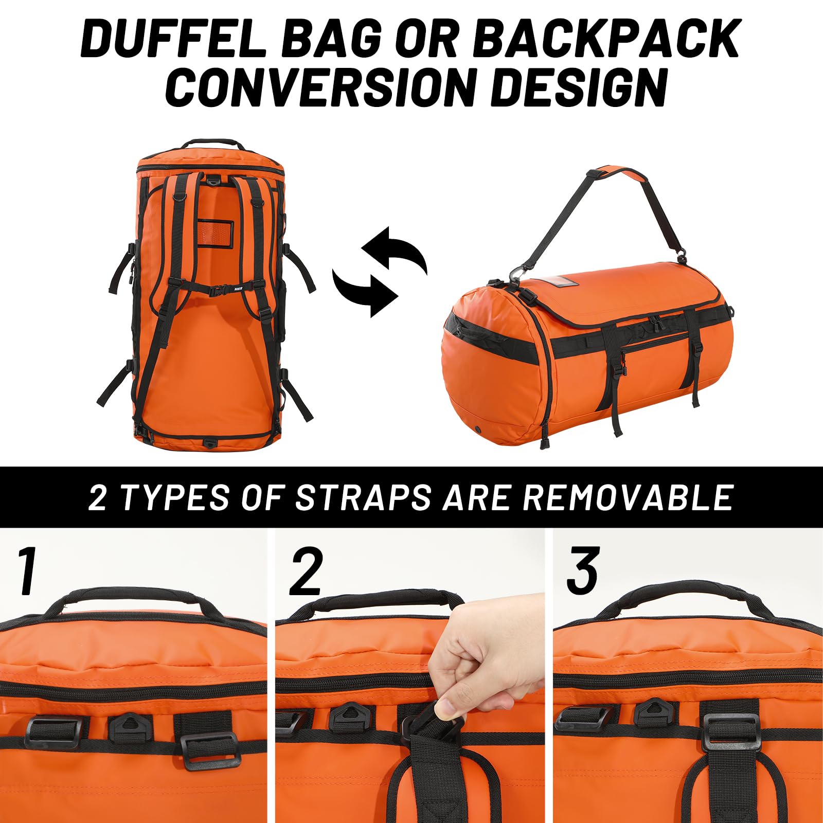 mier-large-duffel-backpack-sports-gym-bag-with-shoe-compartment-45l-60l-90l-trav image 2