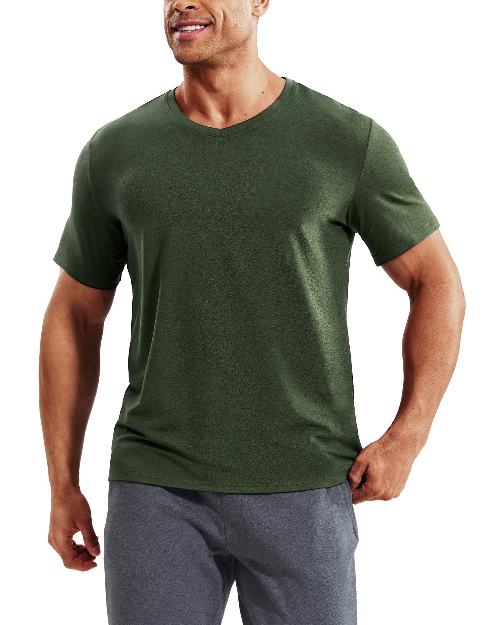 mier-men-s-x-sofort-buttery-soft-dry-fit-v-neck-workout-t-shirt-quick-dry-4-way- image 4
