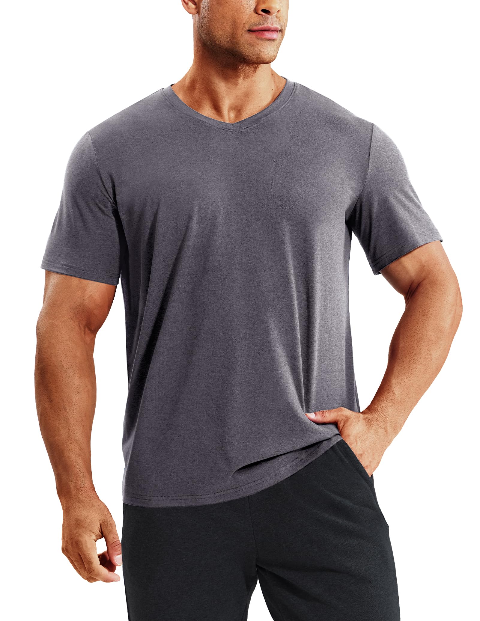 mier-men-s-x-sofort-buttery-soft-dry-fit-v-neck-workout-t-shirt-quick-dry-4-way- image 5