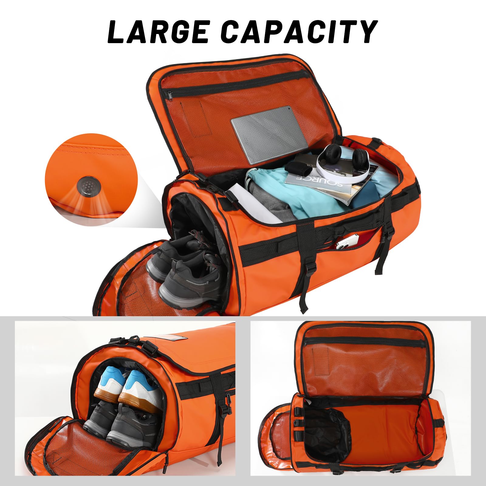 mier-large-duffel-backpack-sports-gym-bag-with-shoe-compartment-45l-60l-90l-trav image 3