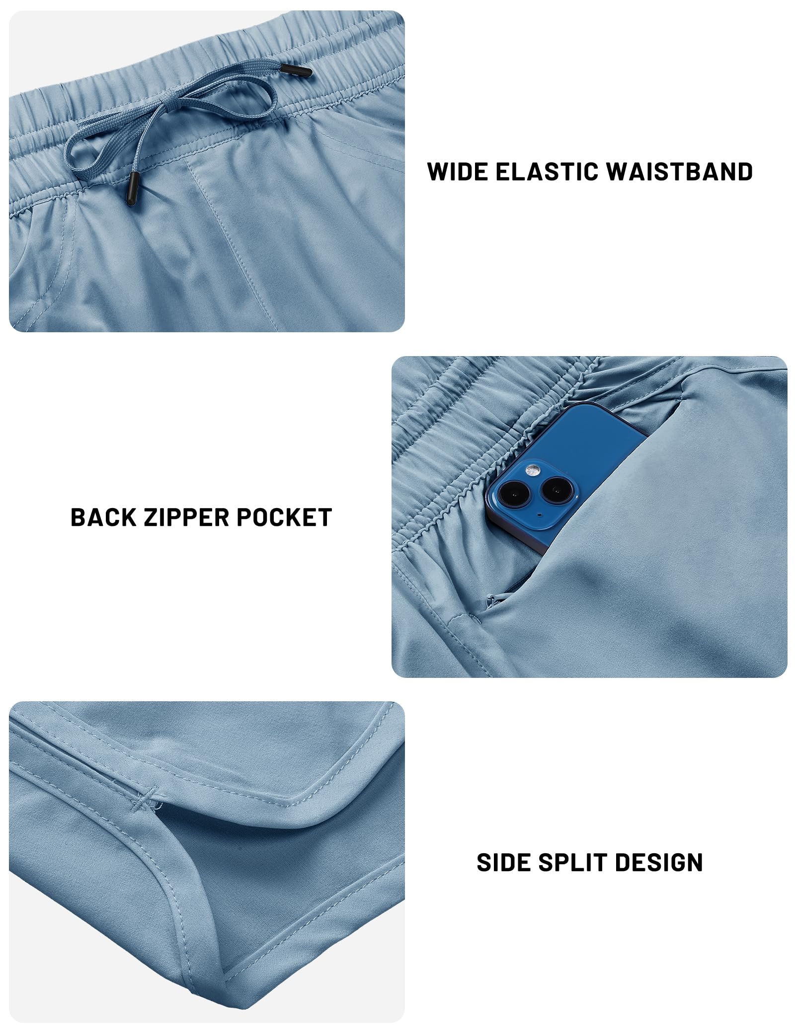 mier-women-s-pacelite-4-split-running-shorts-with-built-in-liner-and-adjustable- image 4