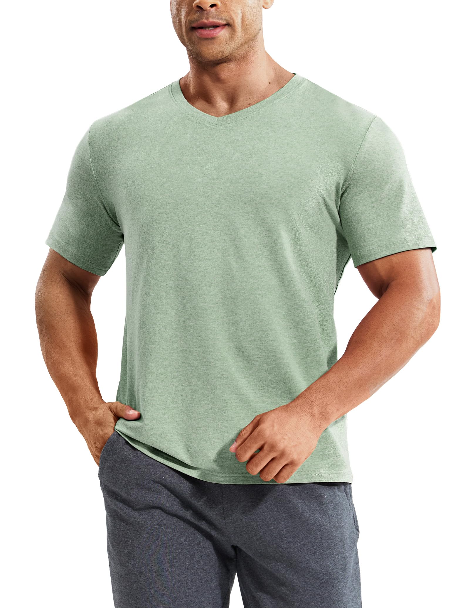 mier-men-s-x-sofort-buttery-soft-dry-fit-v-neck-workout-t-shirt-quick-dry-4-way- image 7