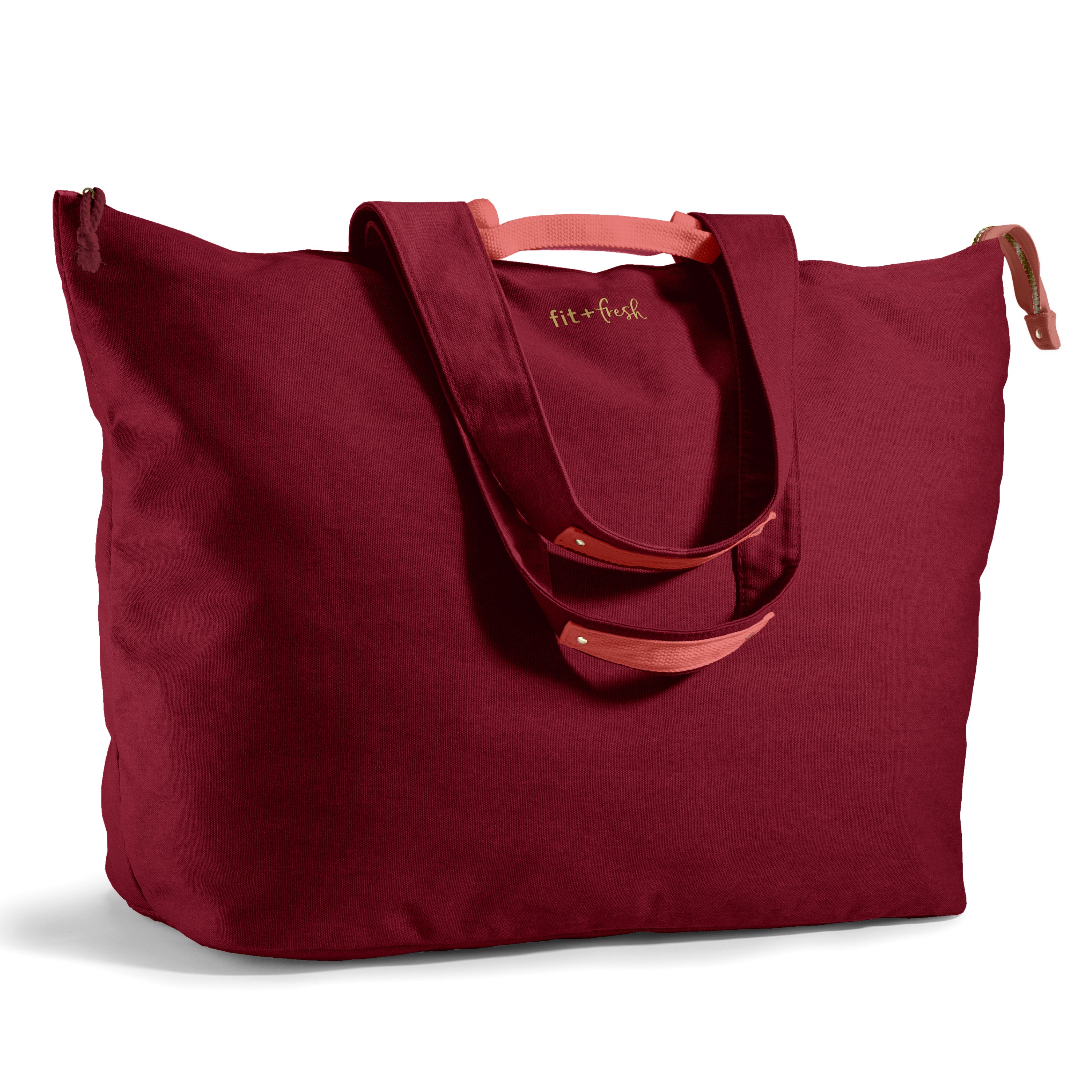 fit-fresh-all-the-things-xl-travel-tote-bag-cranberry image 1