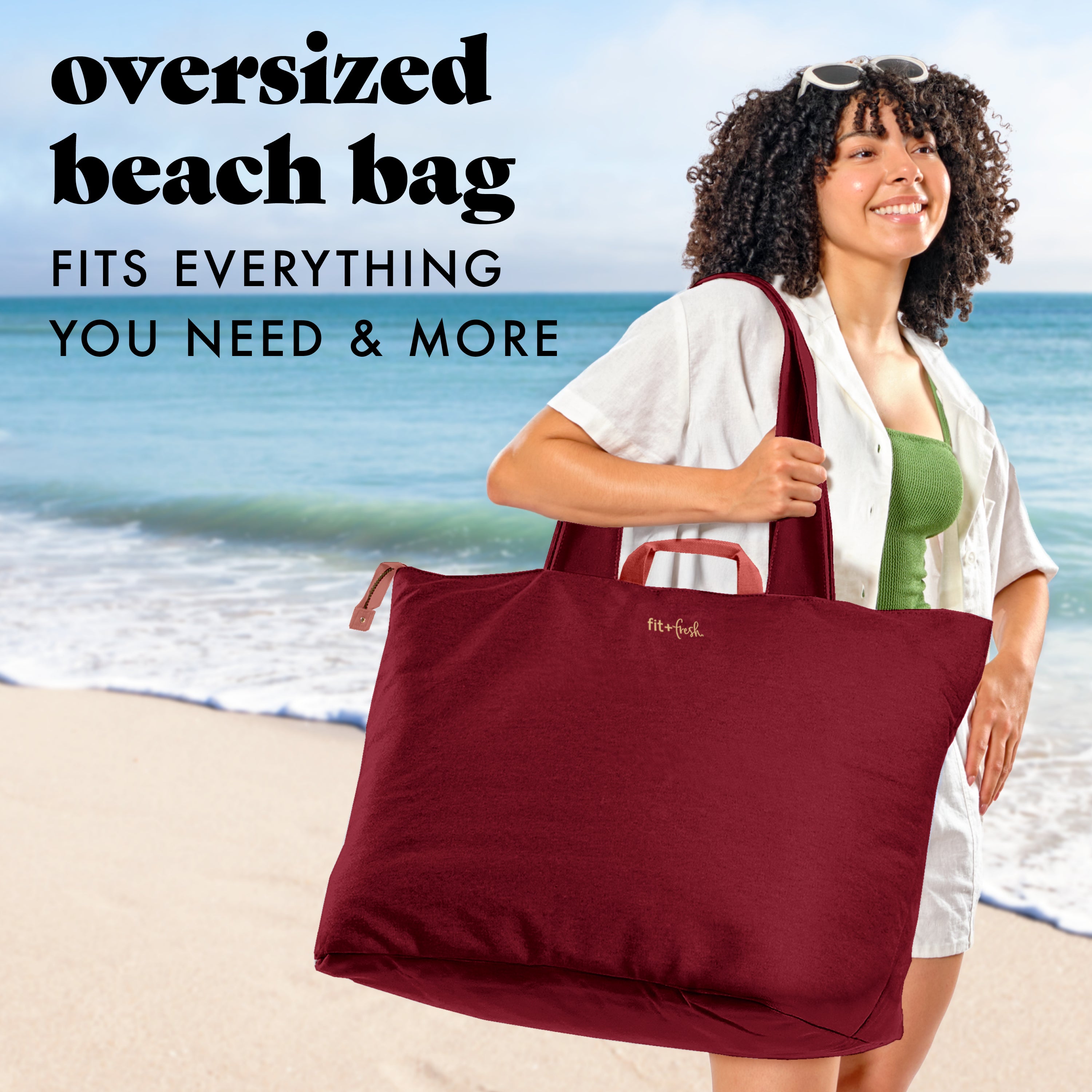 fit-fresh-all-the-things-xl-travel-tote-bag-cranberry image 2
