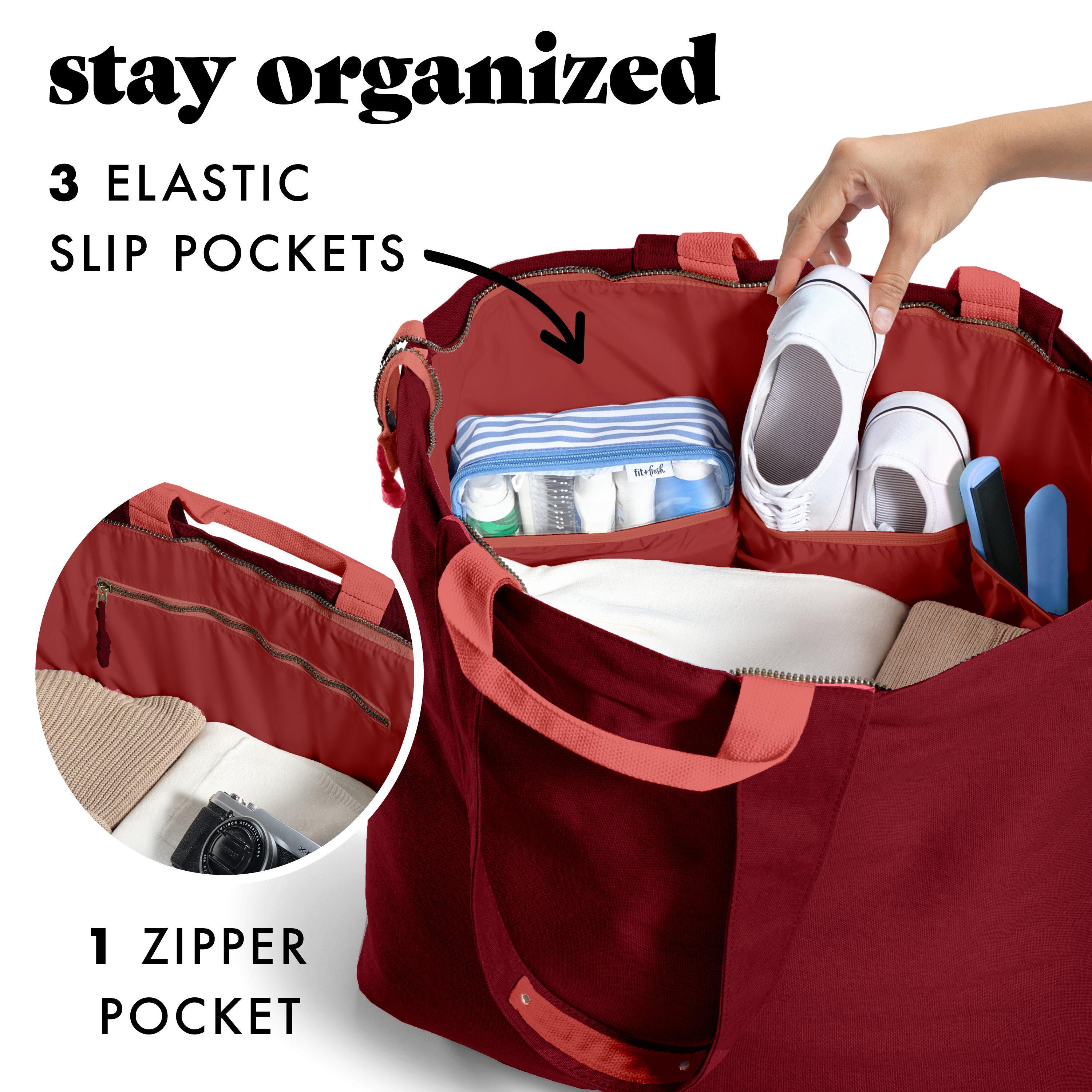fit-fresh-all-the-things-xl-travel-tote-bag-cranberry image 4